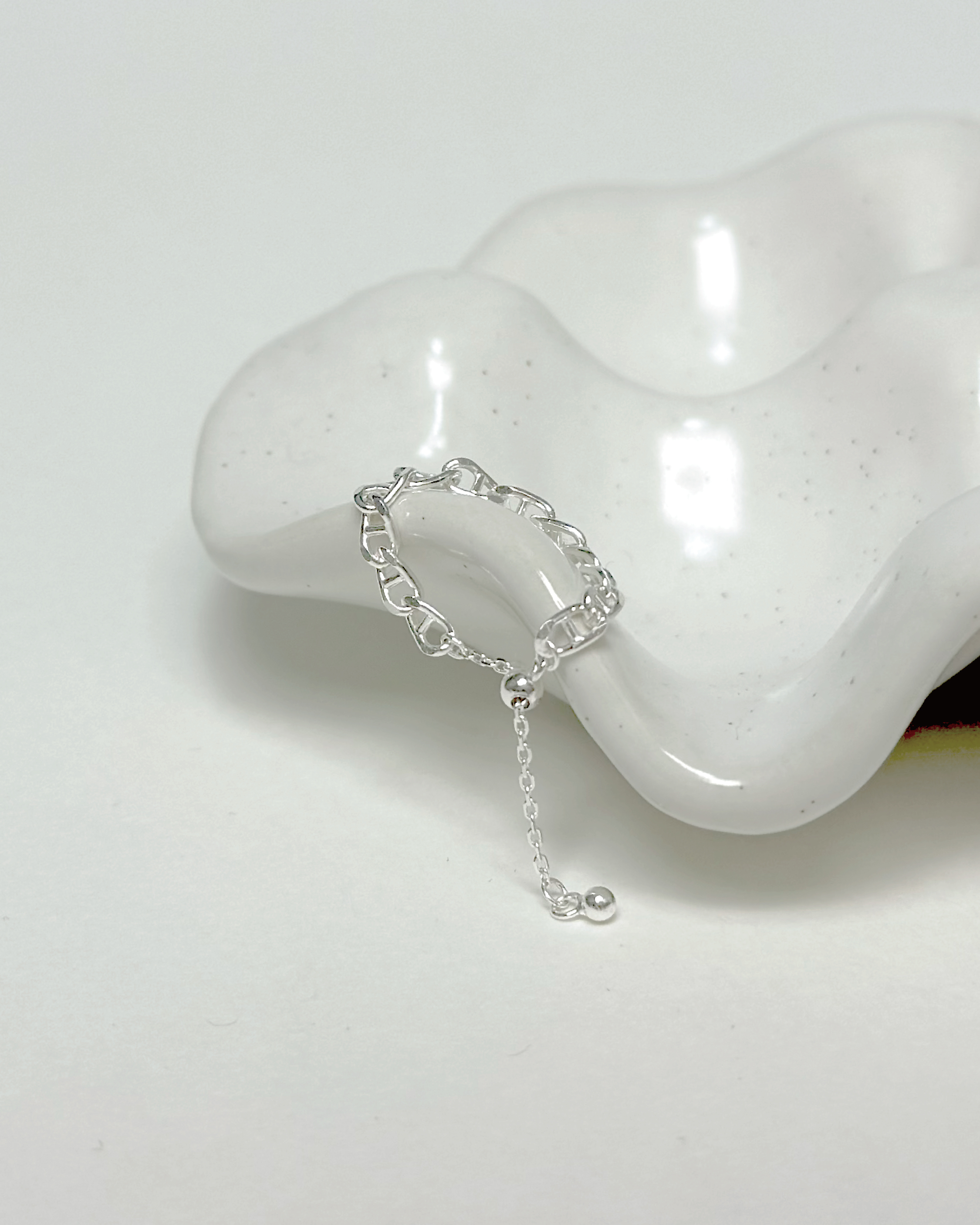 Unique Silver Chain Ring