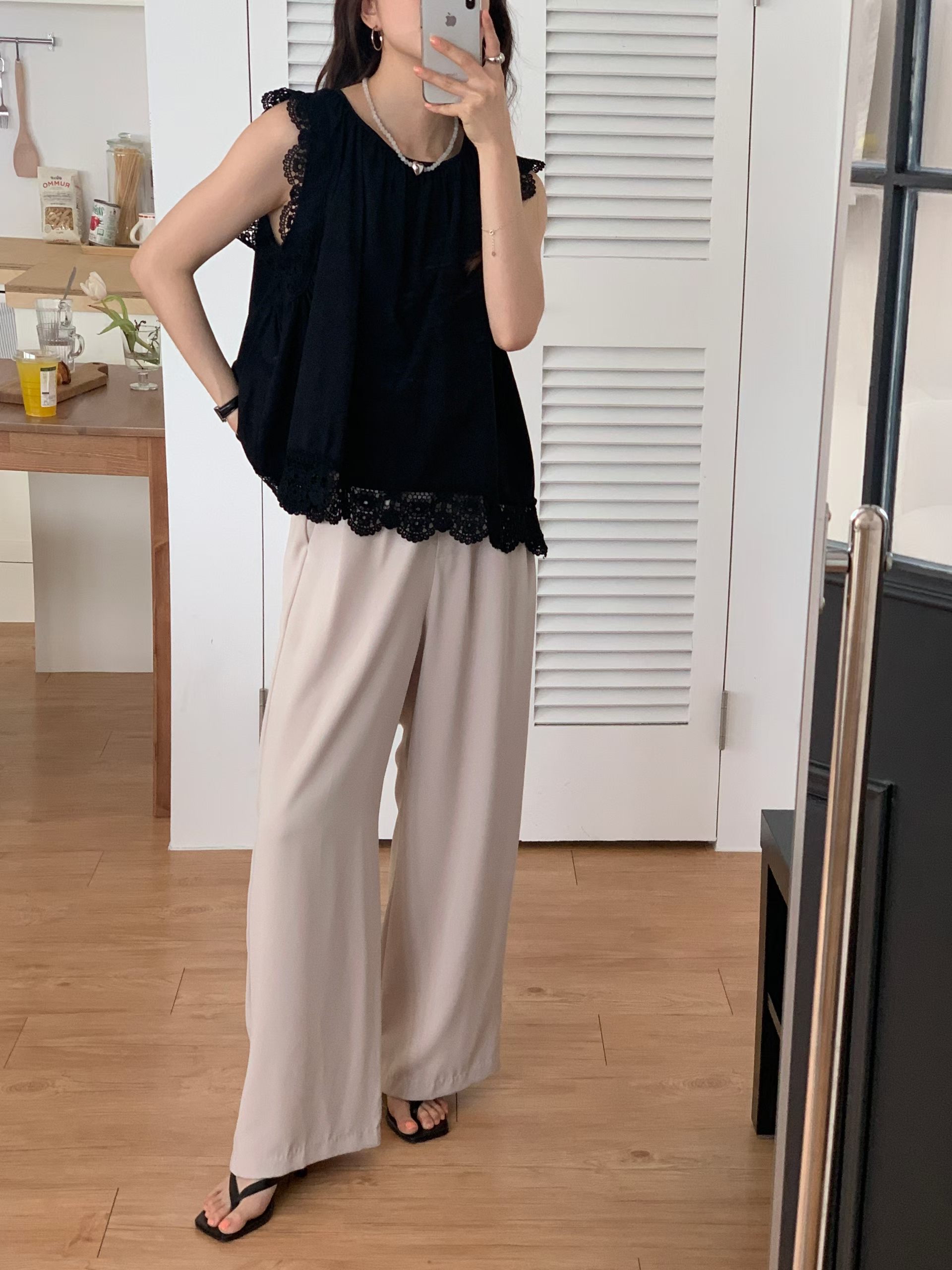 CT9 蕾絲飛飛袖背