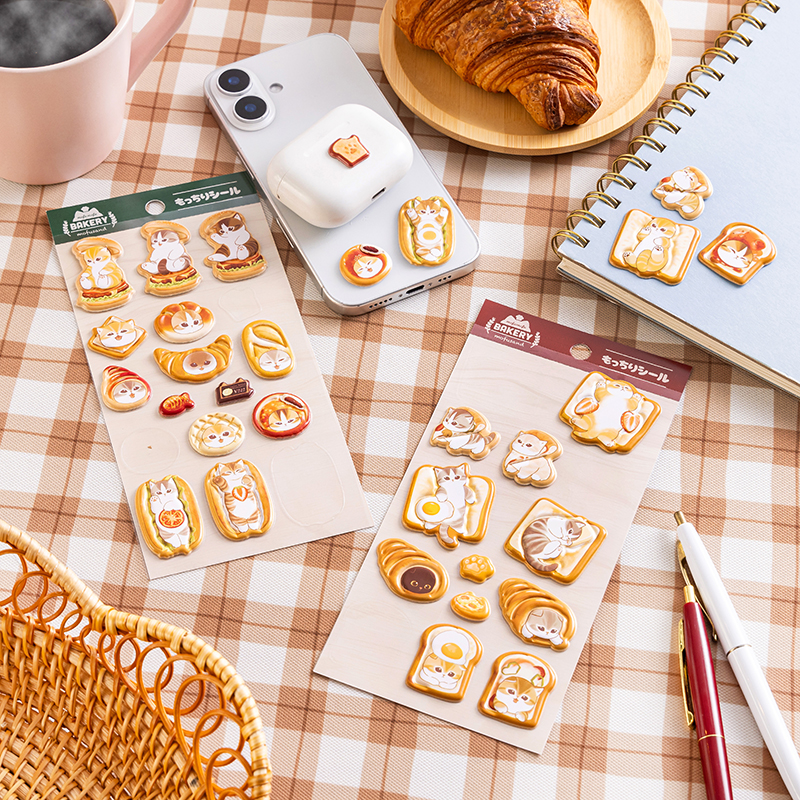日本預訂📍Mofusand貓貓麵包店造型系列 - 立體貼紙 17/4日本開售