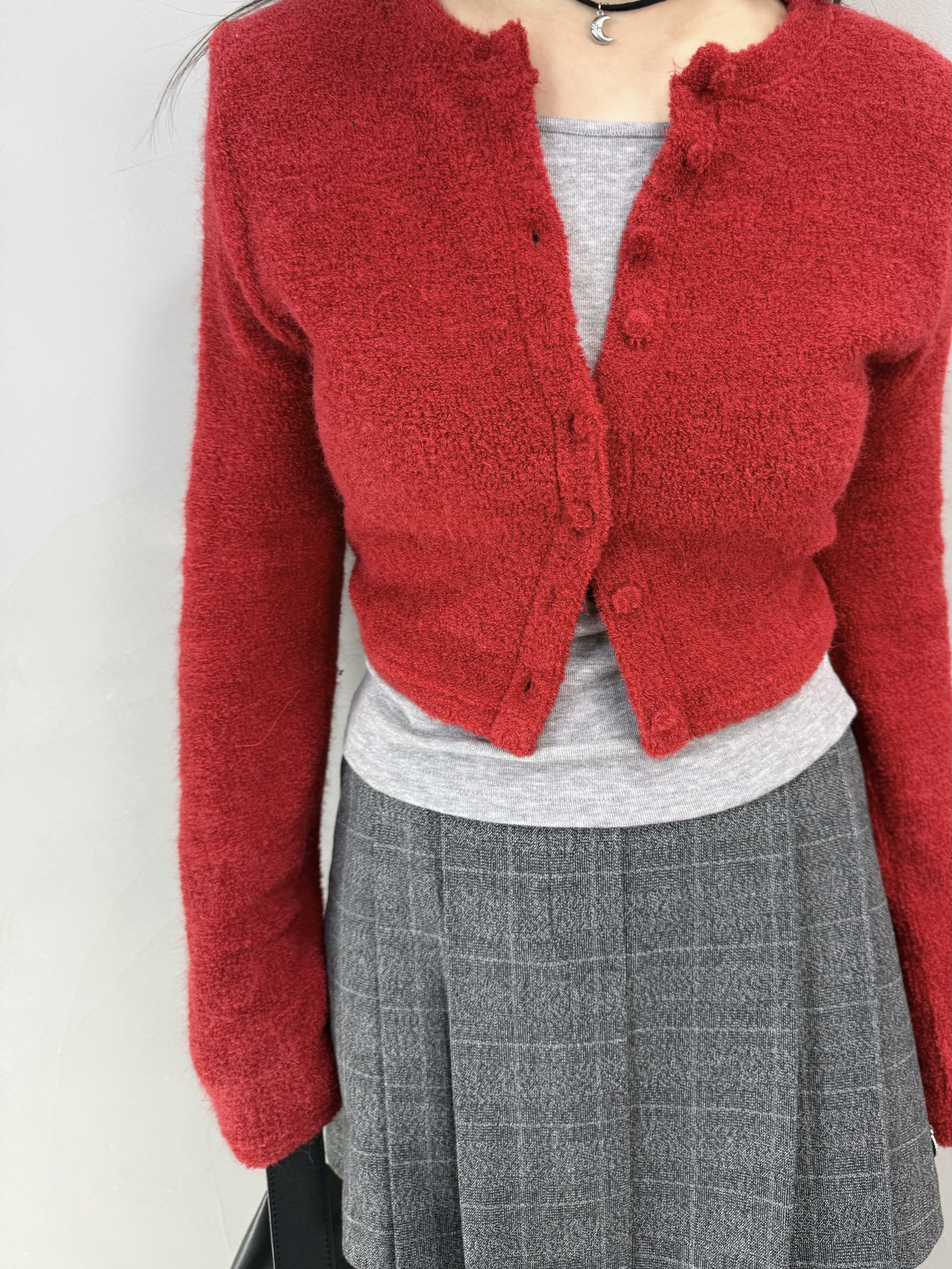 F80 拼色假兩件扣鈕Top