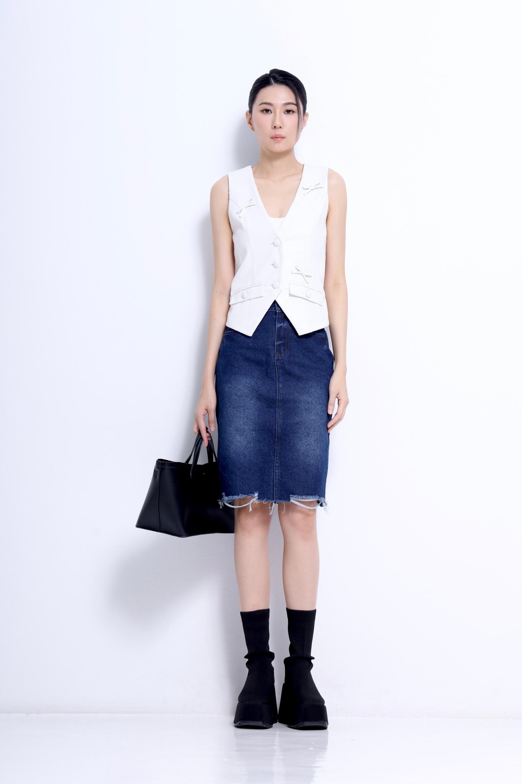 CB2728 MIXTURE FABRIC RUGGED VEST TOP