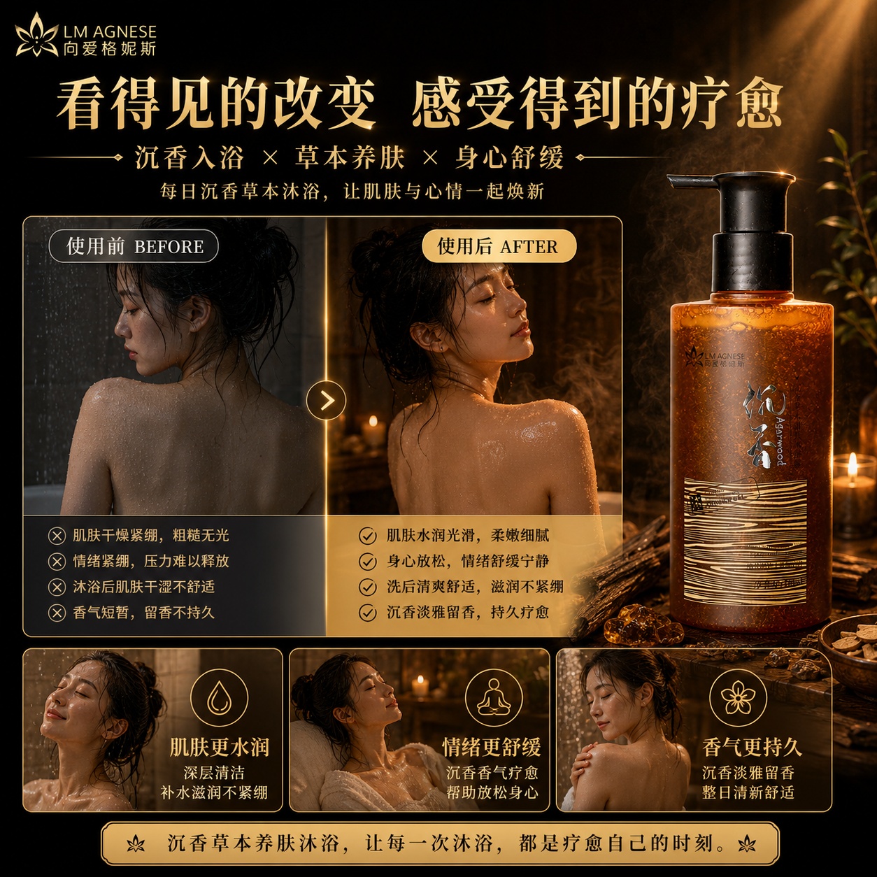 沉香沐浴露 Agarwood Shower Gel 500mL