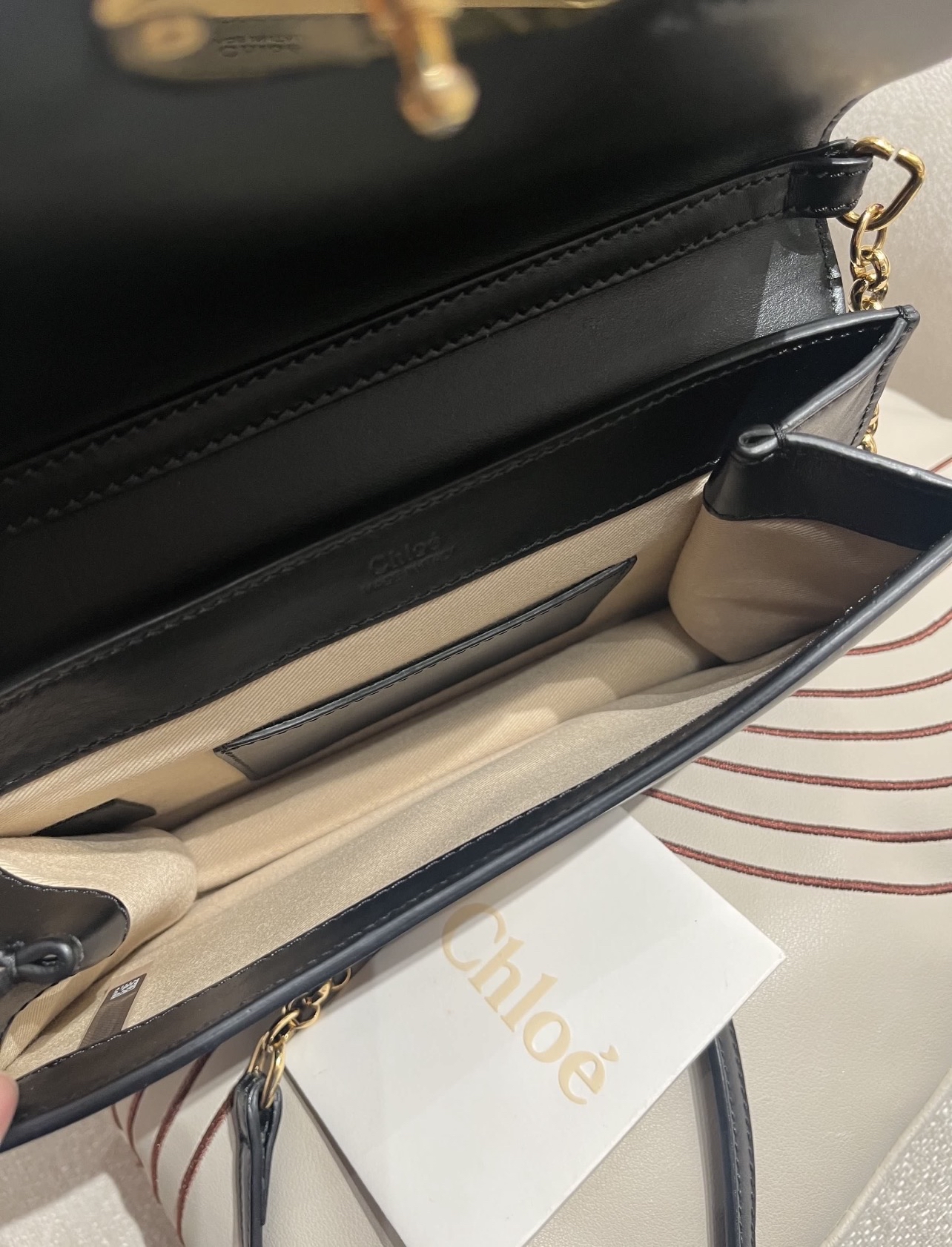 Chloe C chain bag calfskin  98%new✅證書 ✅Dust bag