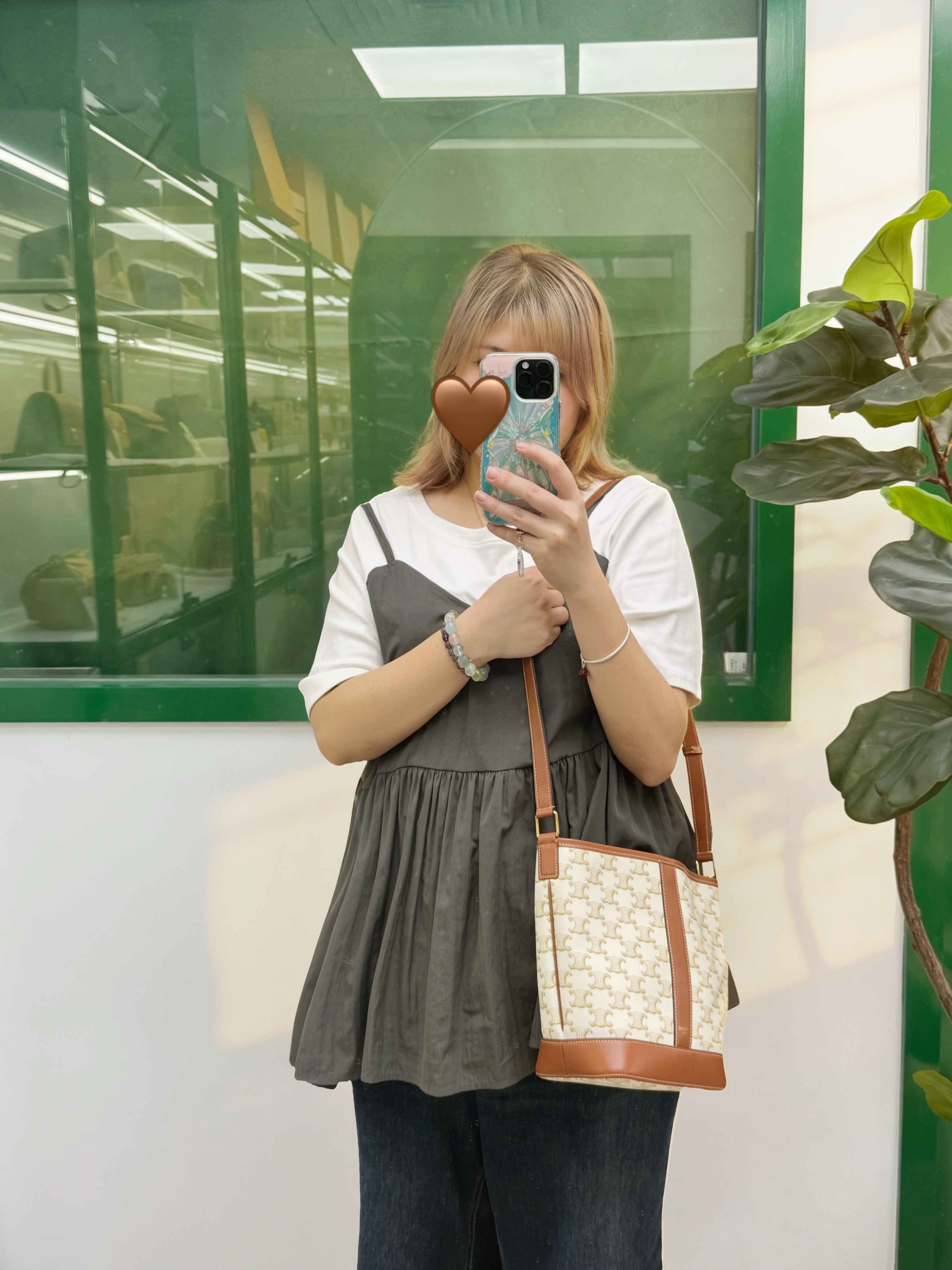 Celine 👜 PRE OWNED 🛍️ 棕色老花 水桶包 small🤎 有塵袋 有單 