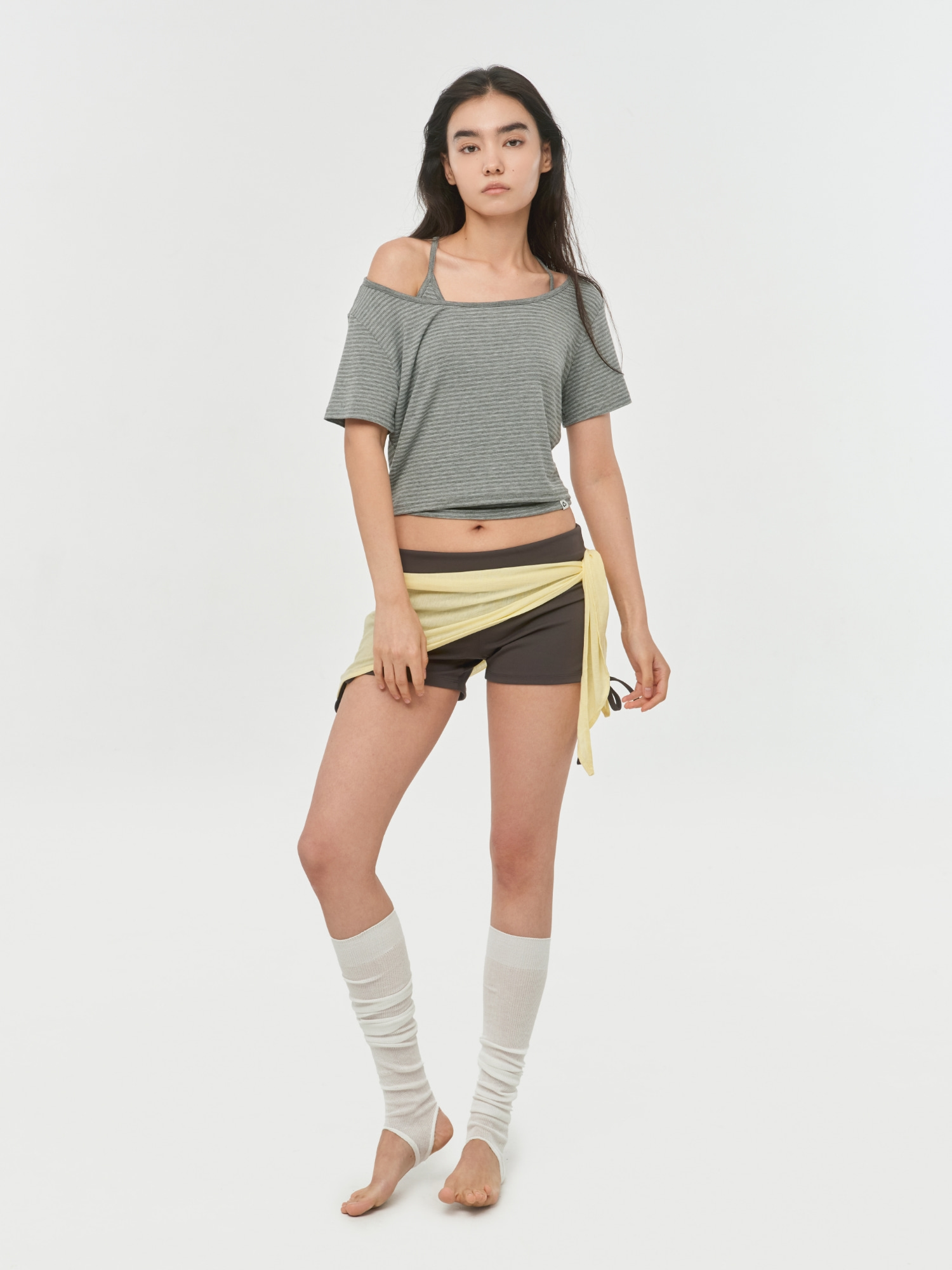 預購_Stripe Layered Sleeveless T-Shirt Set by Conch