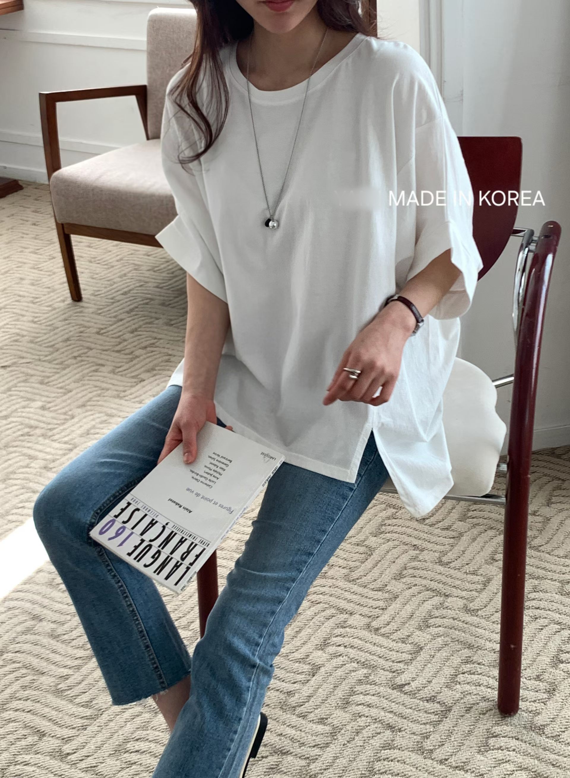 G6257 韓國🇰🇷鬆身淨色top