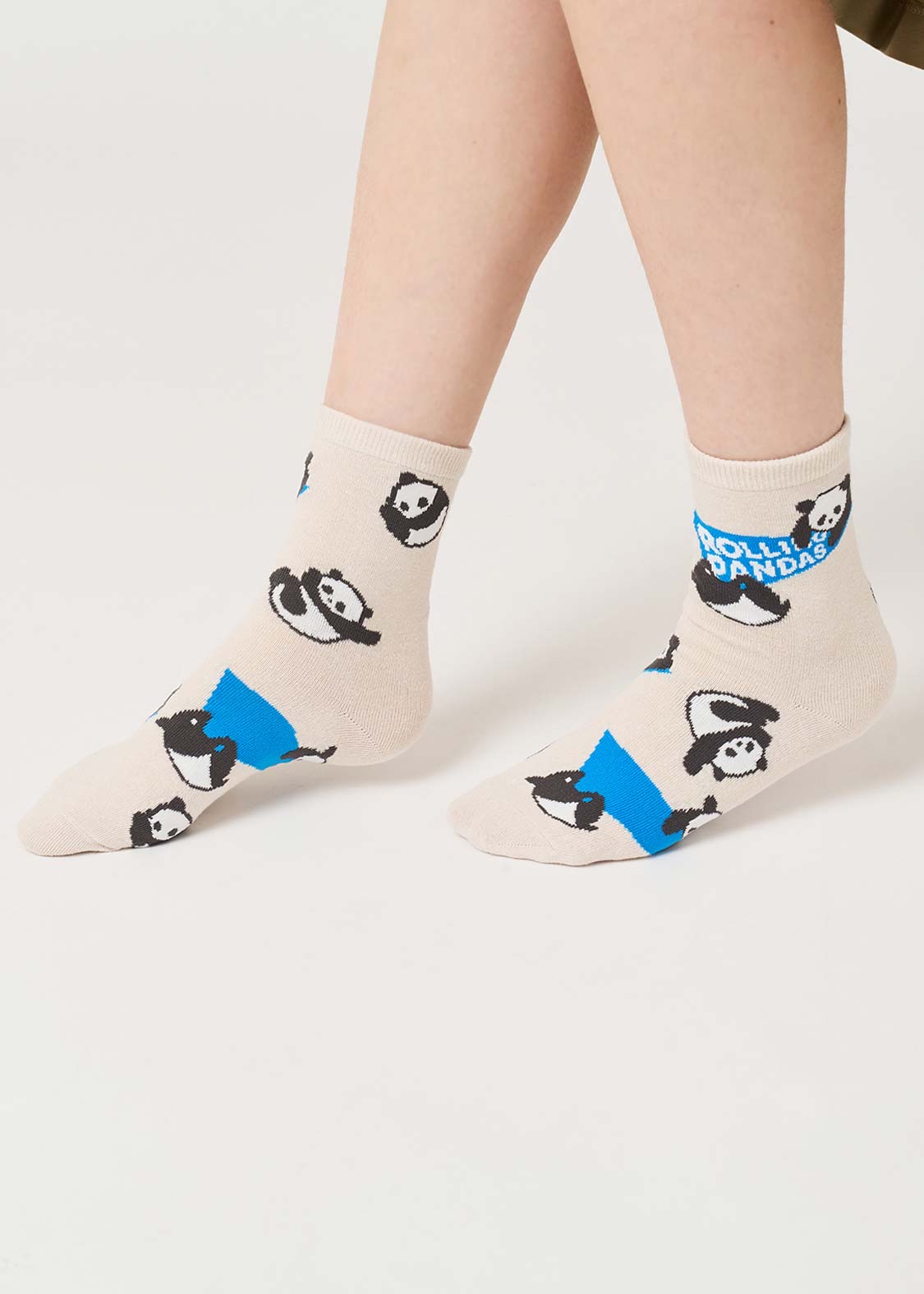 📦訂購 日本限定 graniph Rolling Pandas 熊貓 中筒襪