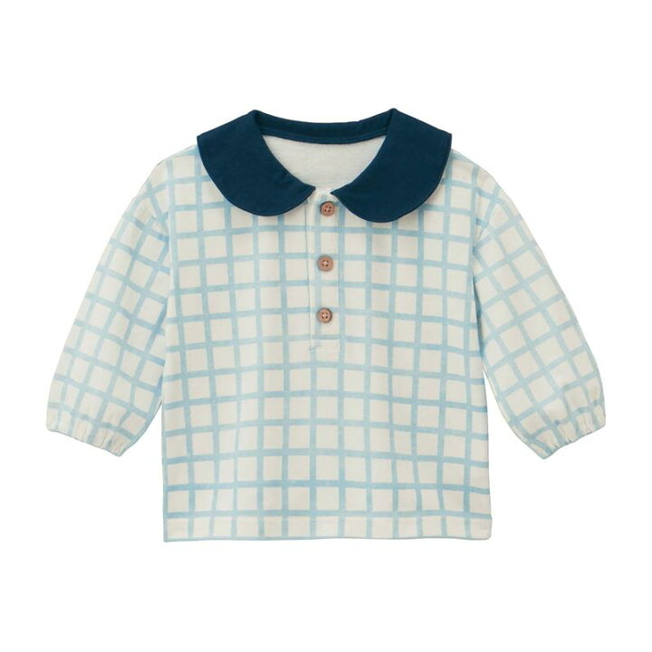 🇯🇵預訂 日本直送🇯🇵三色格紋圓領長袖上衣