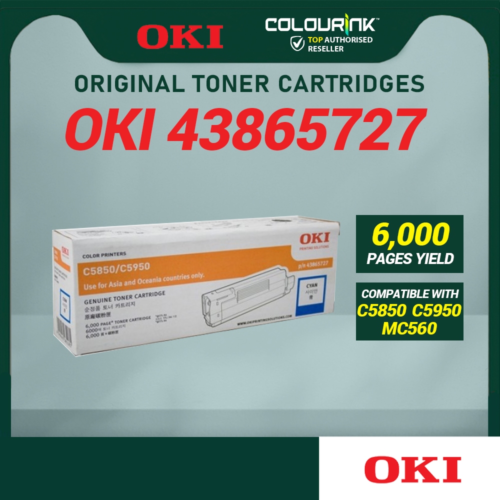💢CLEAR STOCK 💢OKI Original Toner 43865725 43865726 43865727 43865728 Colour Toner Cartridge for C5850 C5950 MC560
