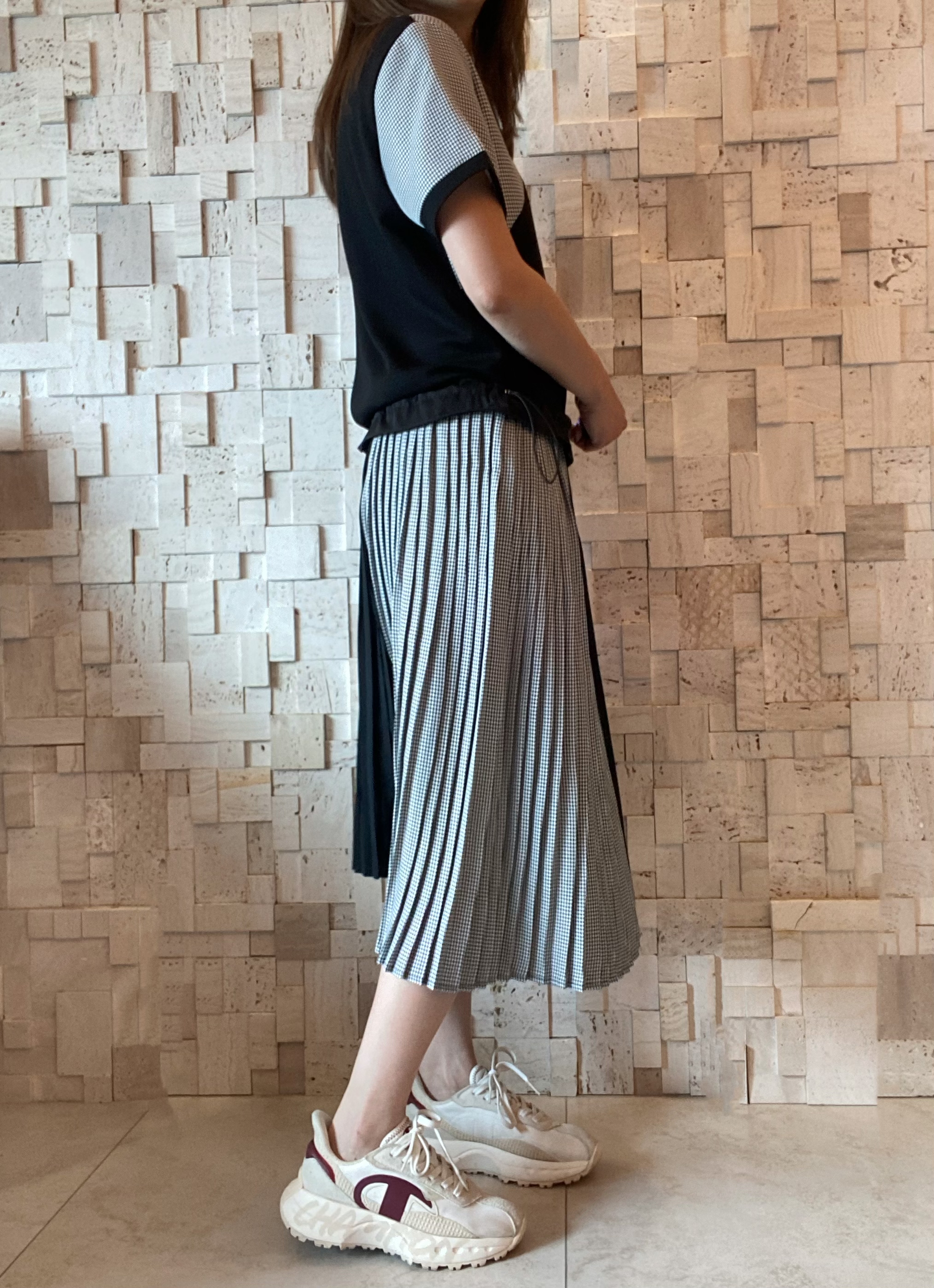 S00354 幾何撞色拼布Op 🔥