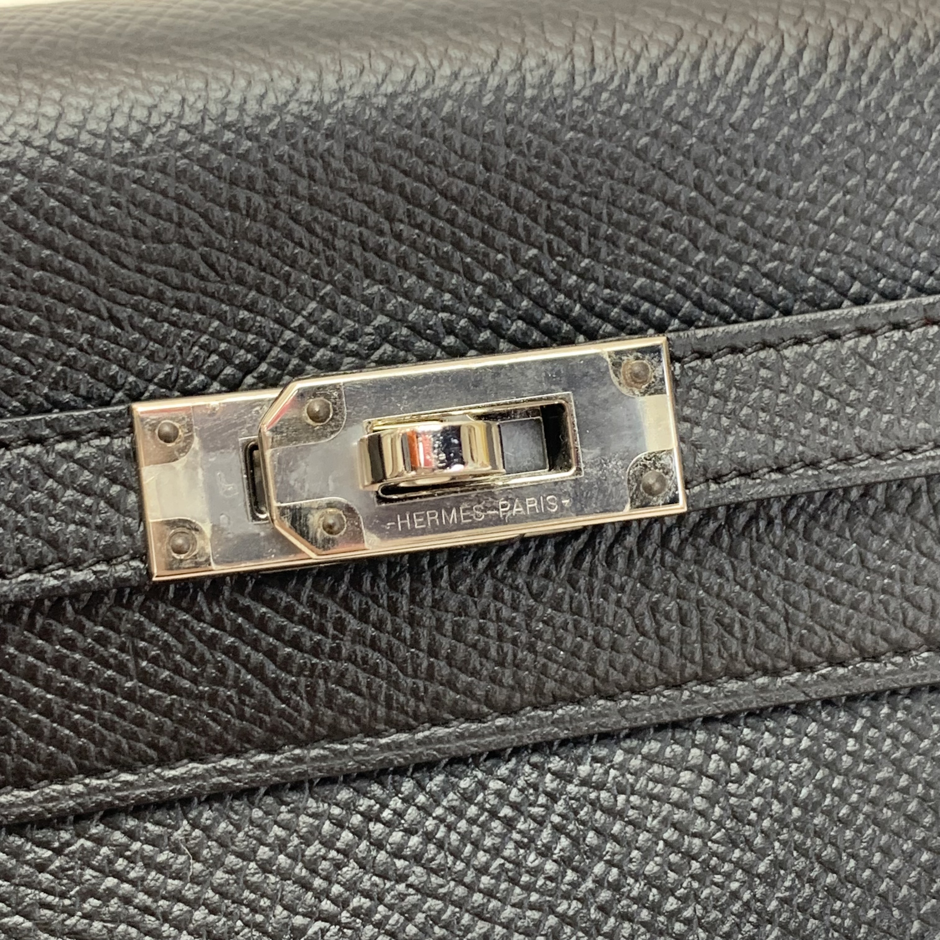 熱門配色Hermes Kelly to go 黑色銀扣 epsom皮