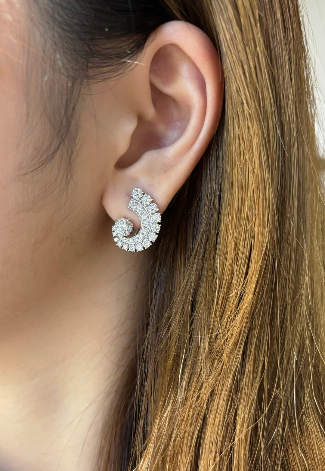 18K Lab Diamond Earrings 