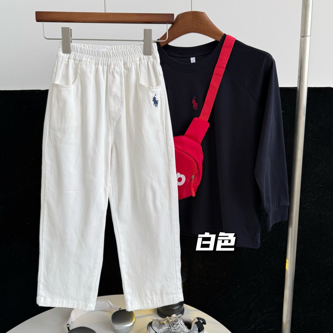 (M) 小馬刺繡梭織休閒褲2色選擇/$78條。2條起$68條。