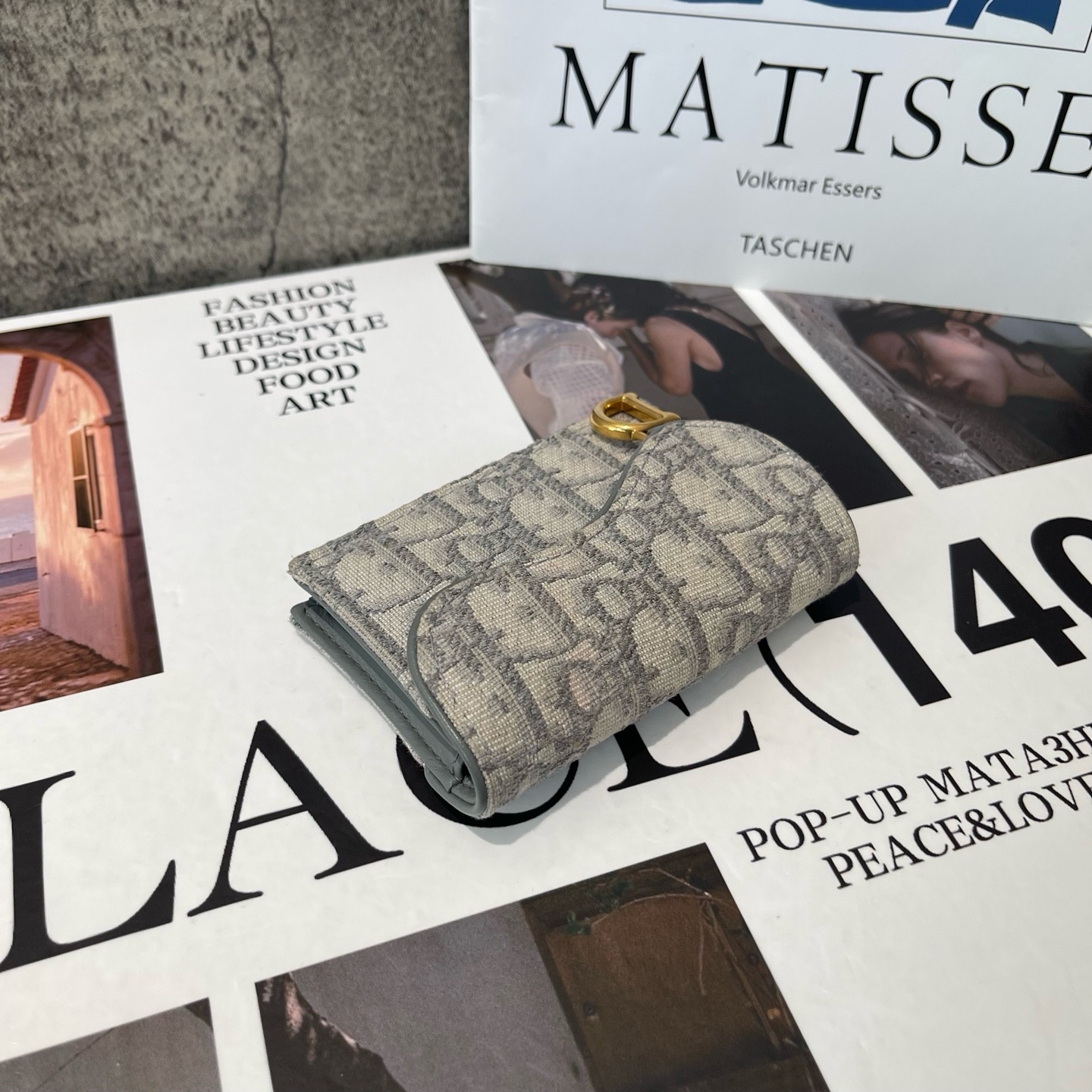 【預訂貨品】Dior經典灰色帆布卡包