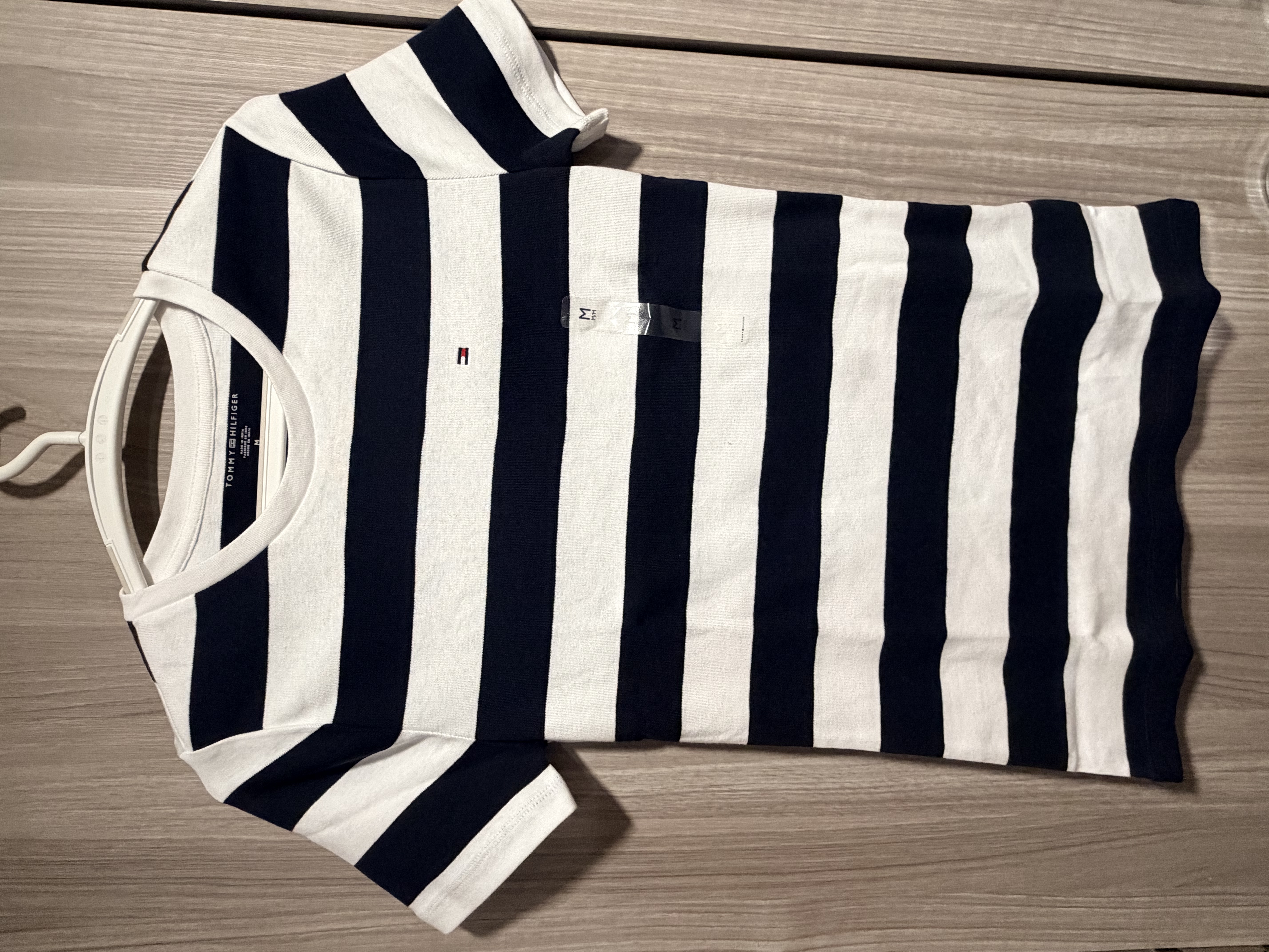 Tommy 女款間條圓領T恤