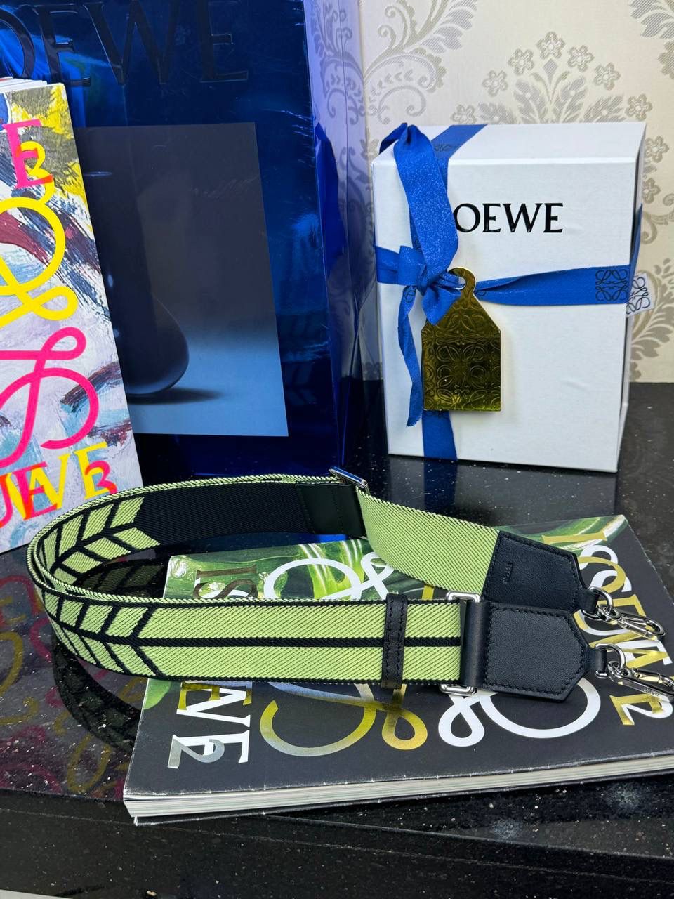 𝐀𝐧𝐚𝐠𝐫𝐚𝐦 刺绣肩带「草绿色/克」 👈 全新升级上线♻️ 尺寸:130-4cm（长度可调节） 编码：182323