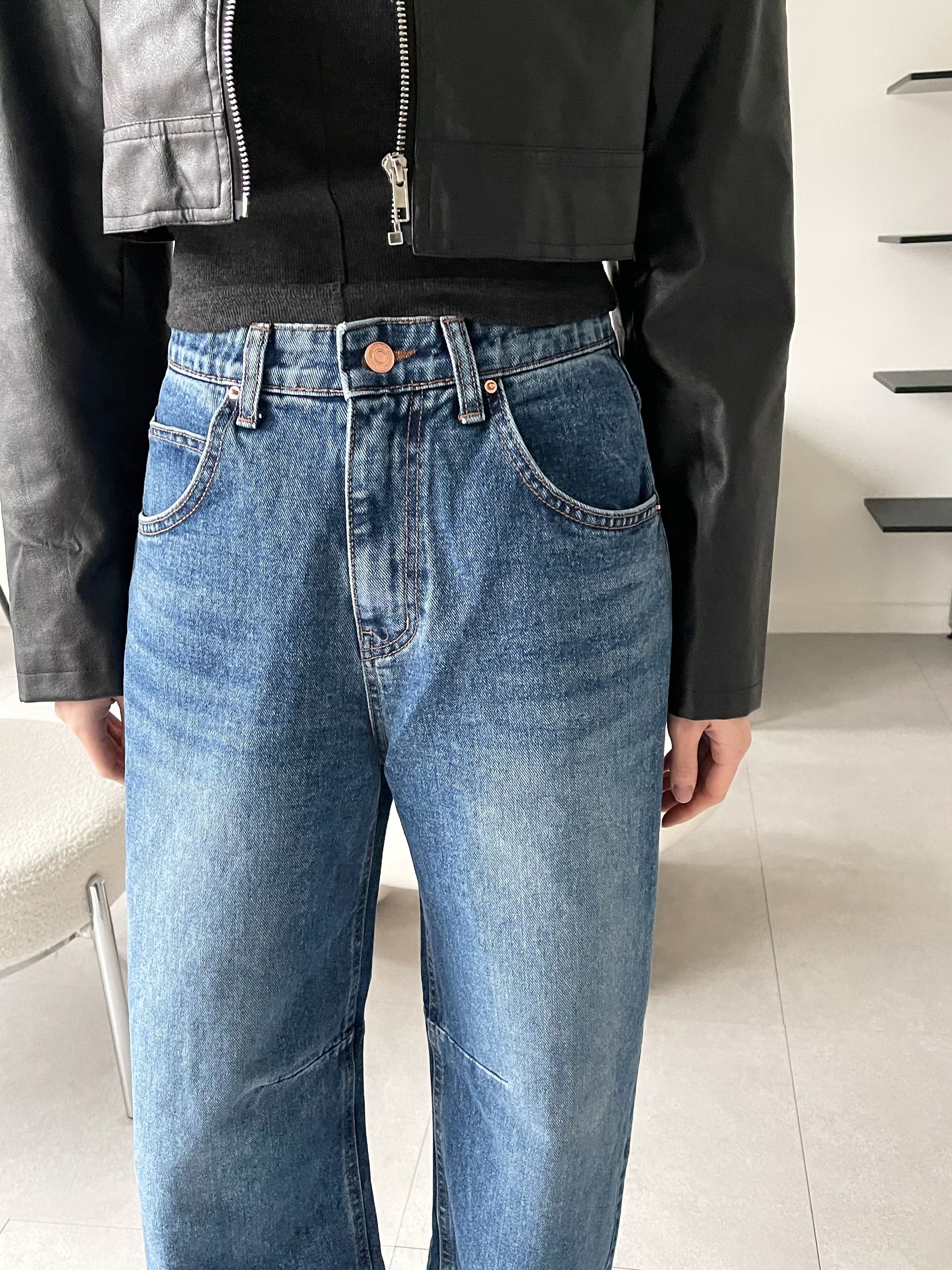 靚洗水直腳牛仔褲