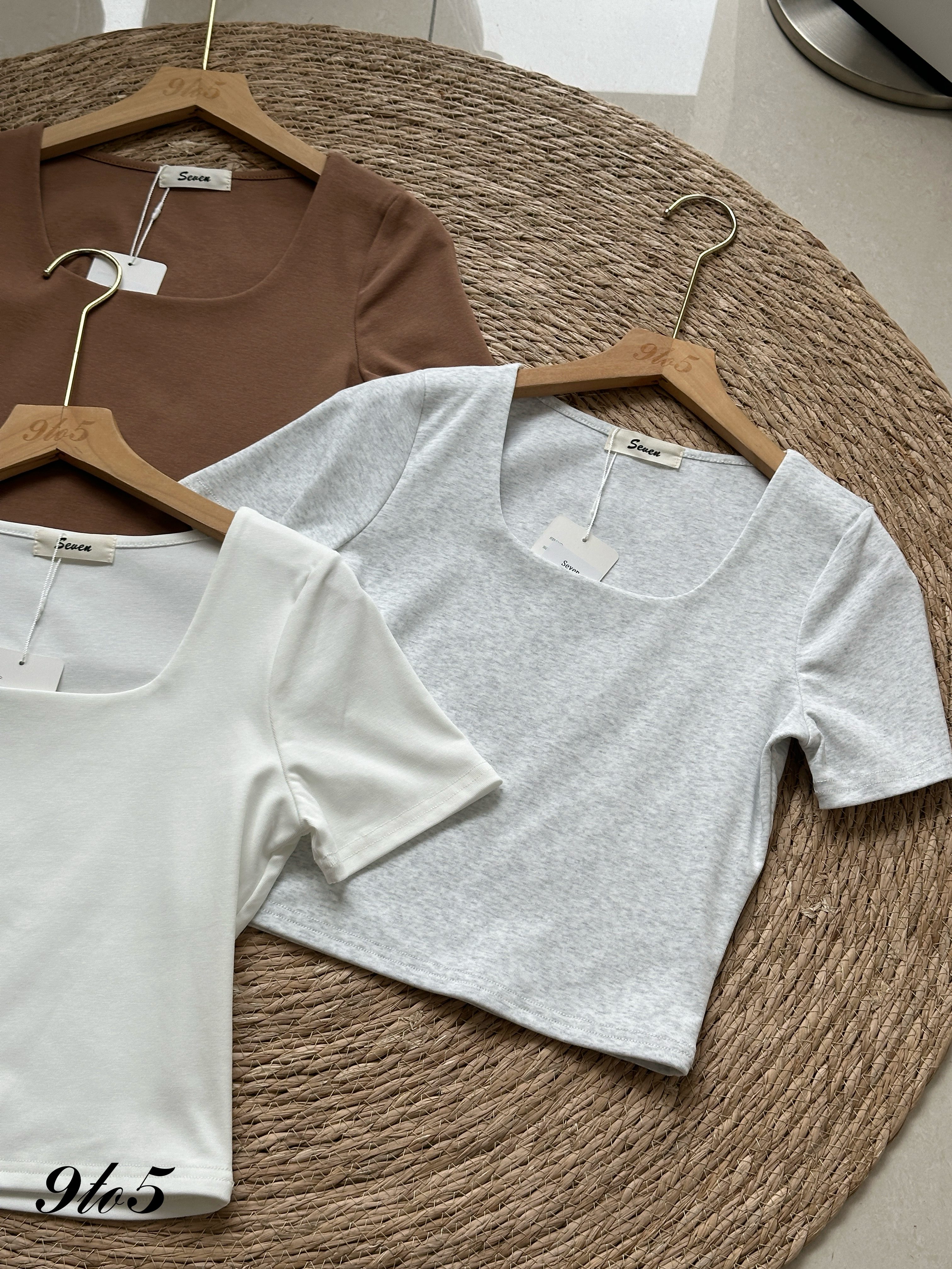 T4215 Square Neck Crop Top - 3 Colors