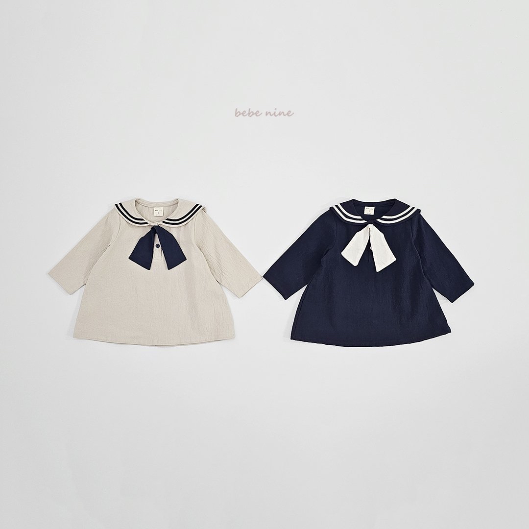 🌸預訂 韓國直送🌸🇰🇷Bebenine兩色水手領巾長袖連身裙