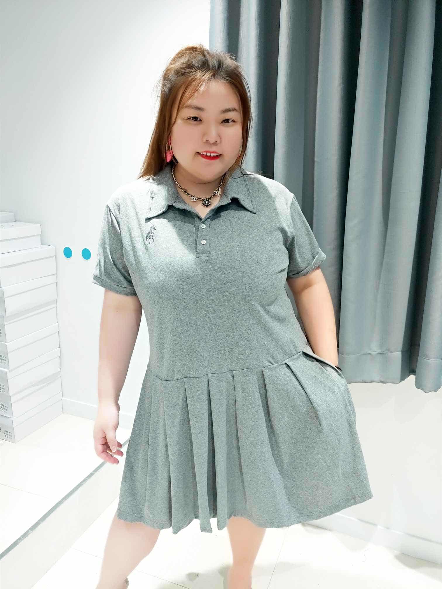 DOA12 马球图有领连身裙