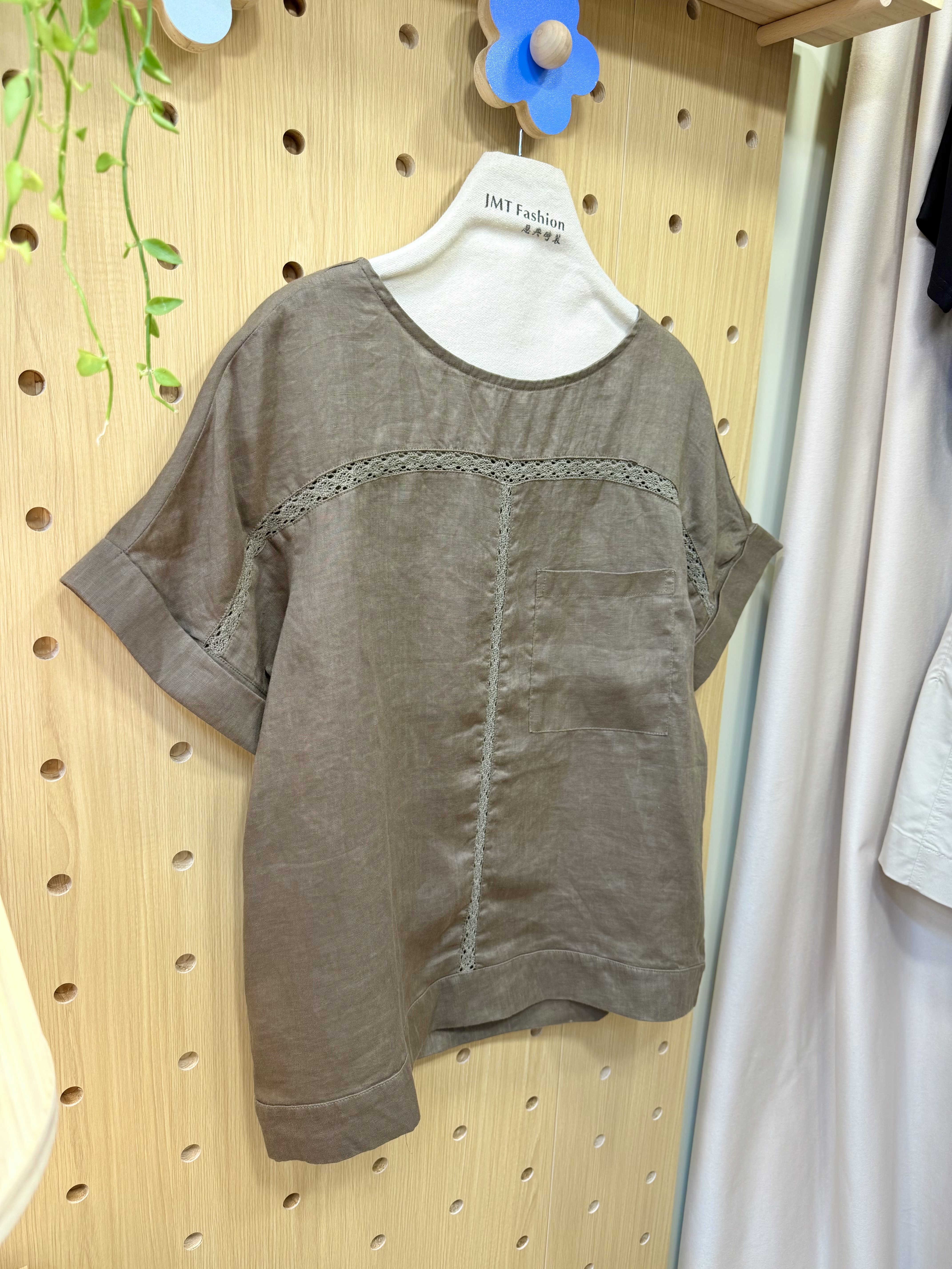 麻質拼通花衫 M967 846139329