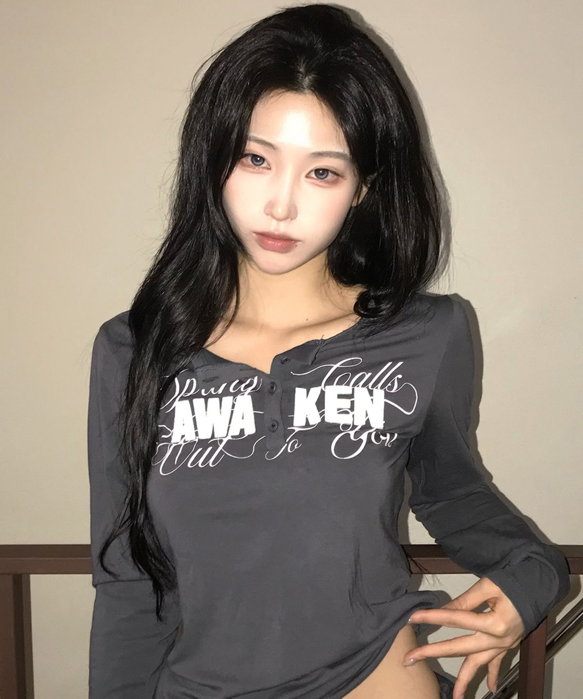 🇰🇷訂購｜LUV IS TRUE 26SS｜EL HENLEY NECK SLEEVE TEE 3色 