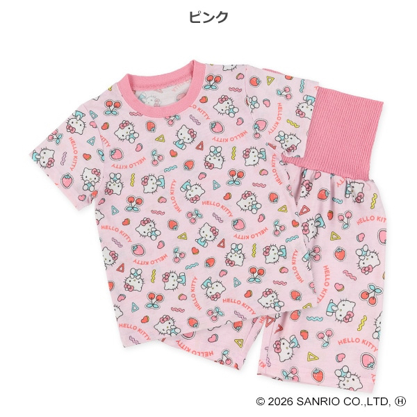 🇯🇵預訂 日本直送🇯🇵清爽材質Hello Kitty滿印包腹短袖家居服上下套裝