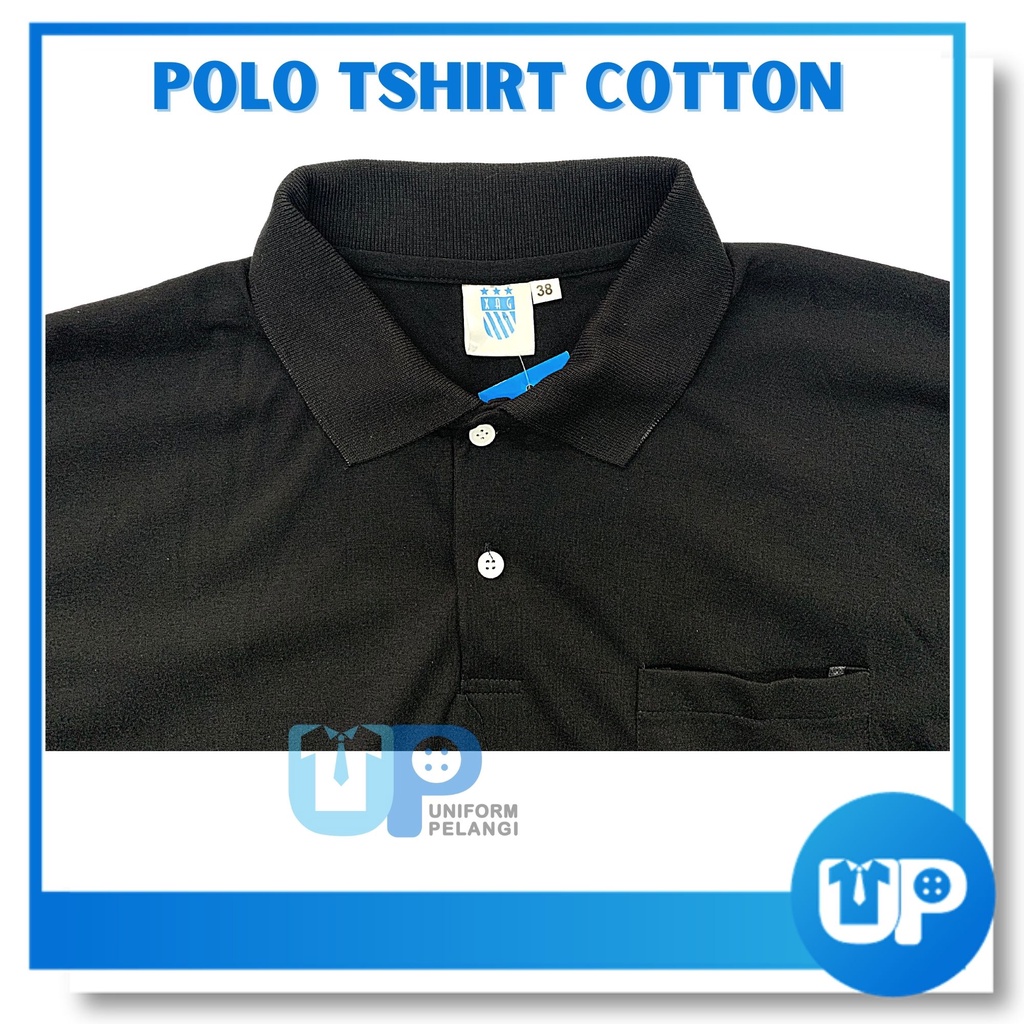 T-SHIRT Kollar Lengan Pendek & Panjang Hitam / 100% COTTON SHIRT / HIGH QUALITY BLACK T-SHIRT/ Collar T-Shirt Sleeve