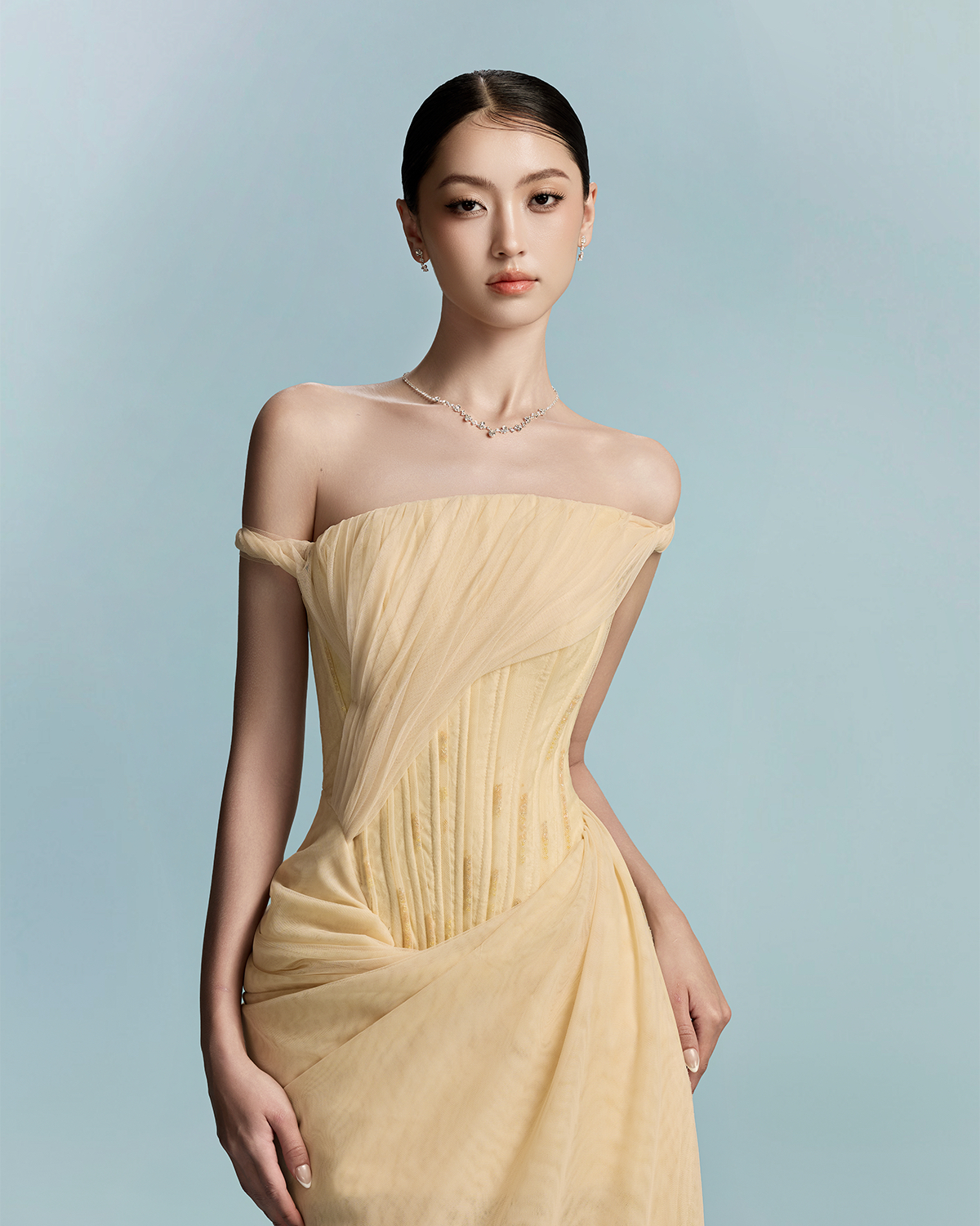Élan Draped Corset Gown