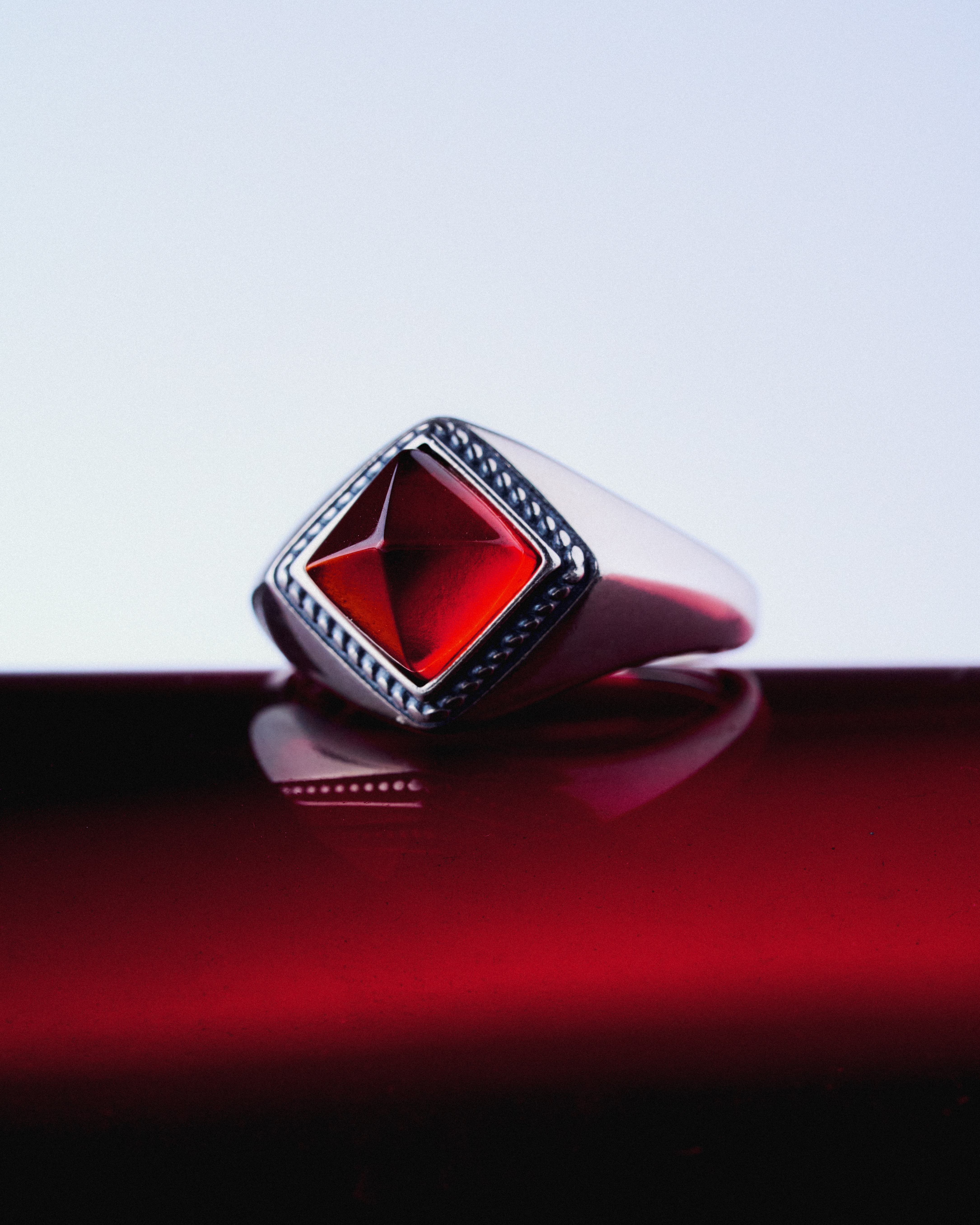 Crimson Notes Ring