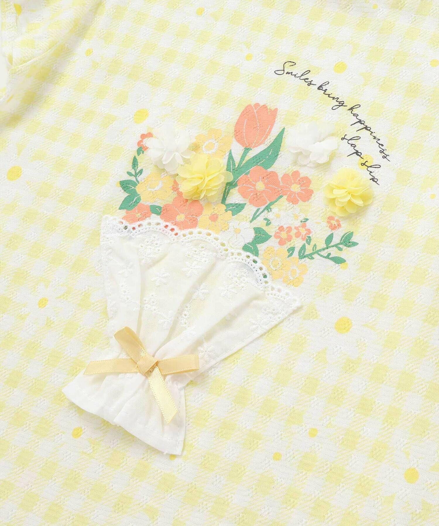 🆕【⭐訂購⭐】  日本直送🌀立體花束剪裁 扇形下擺 泡泡袖 短袖Tee［2款選］🌀[ELDA-0031][260430]