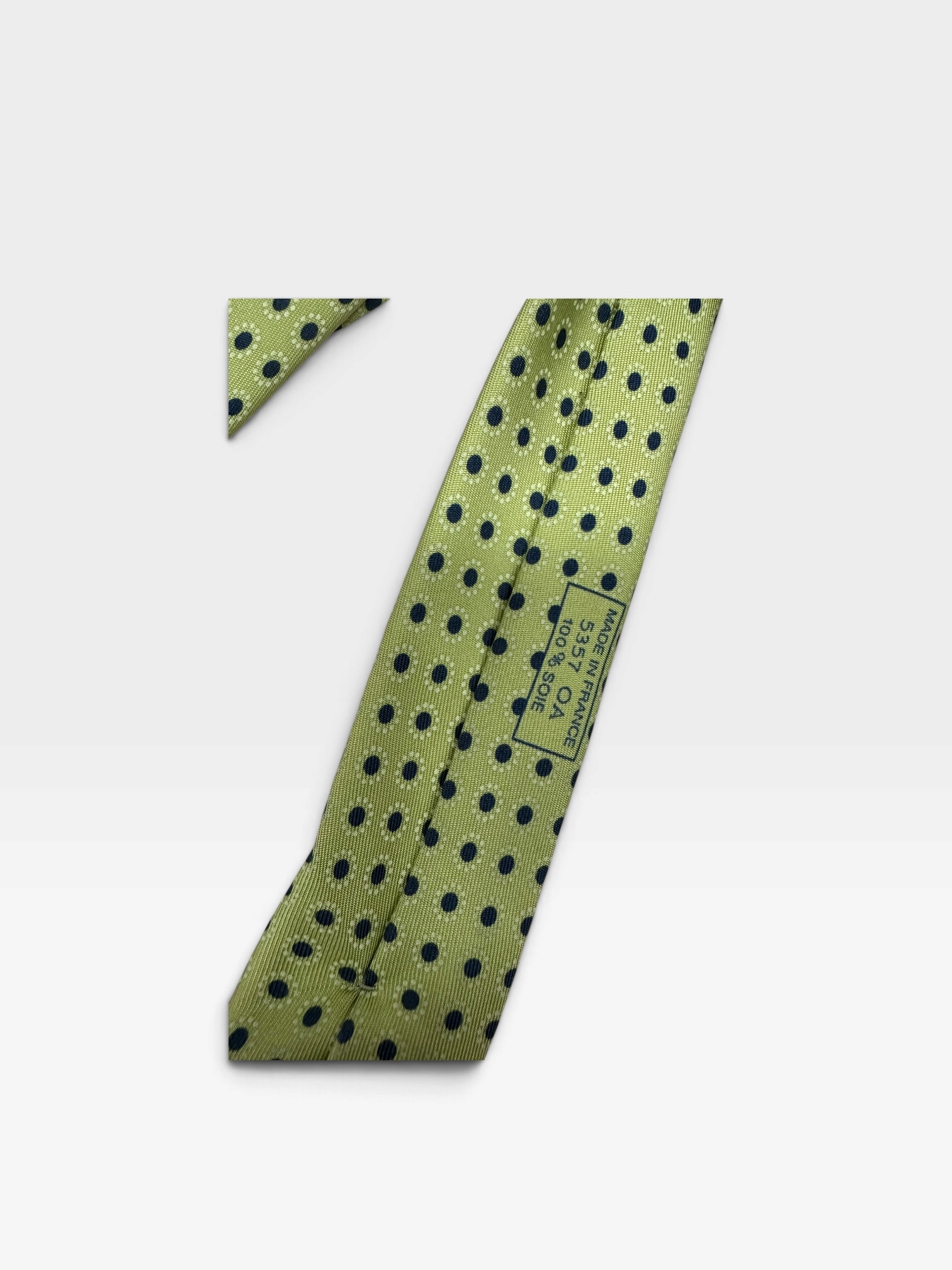 Pre-Owned Hermes Marinella Light Green Sartorial Printed Silk Tie/Product Code: 102002