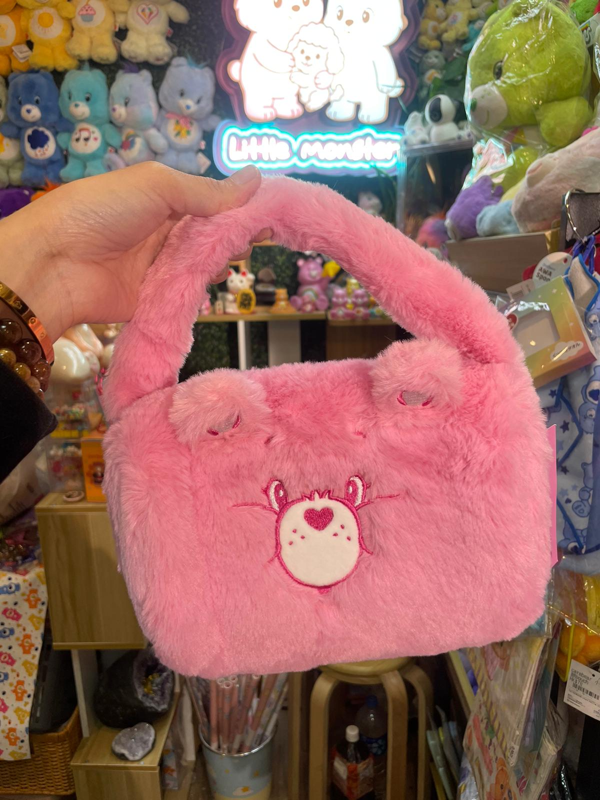 可愛粉紅 Care Bears 毛絨手提包