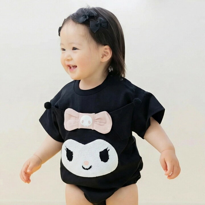 🇯🇵預訂 日本直送🇯🇵Sanrio系列四色面部刺繡絲帶耳朵短袖包屁衣