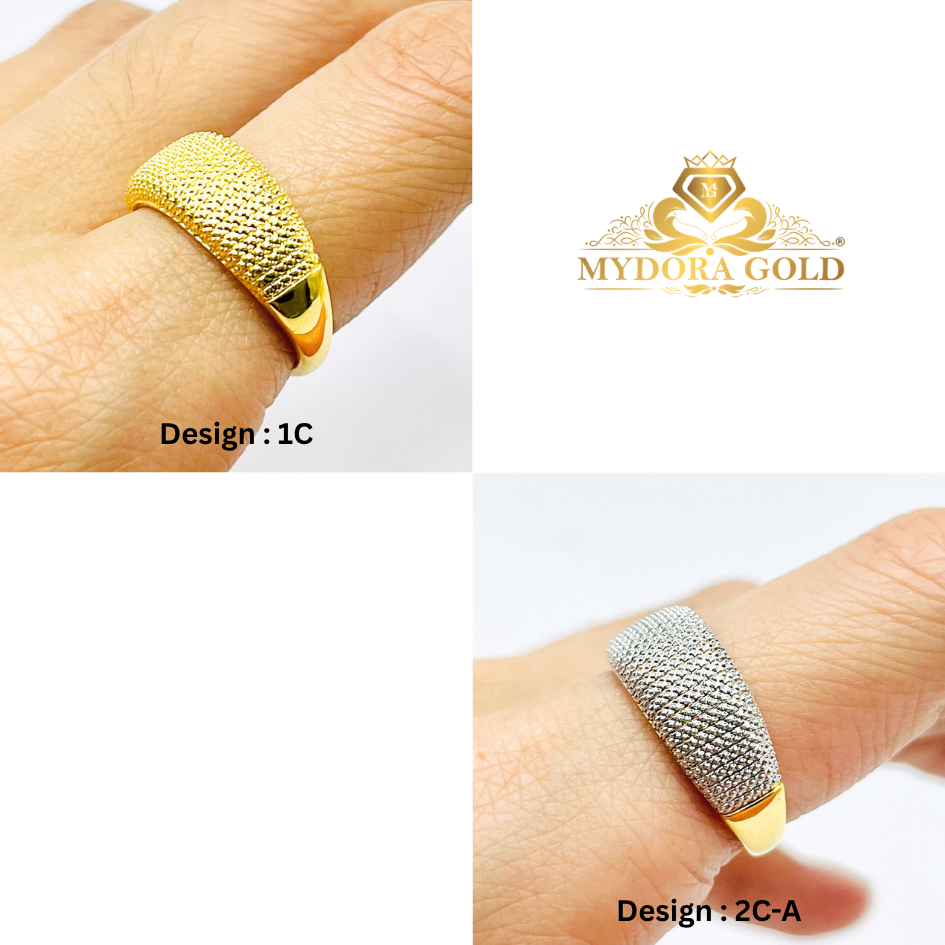 MYDORA Cincin Mini Siciliaa Diamond Cut (5G) l EMAS 916/22K