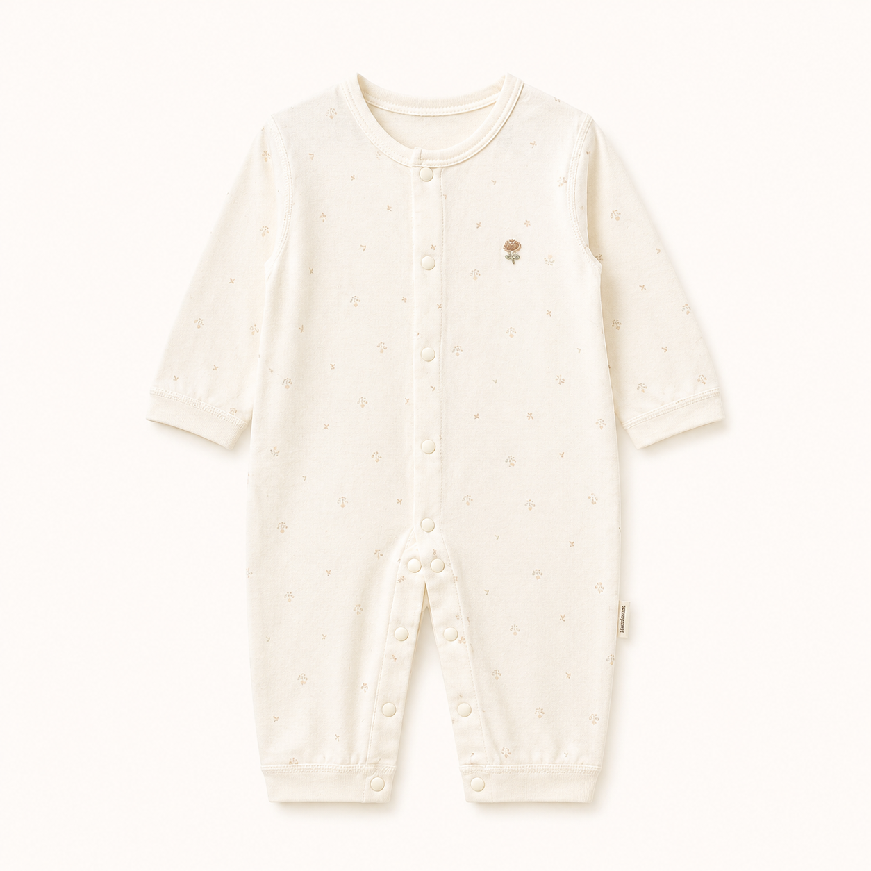 開胸哈衣 - 小花 N1R1745 Baby Front-Opening Bodysuit