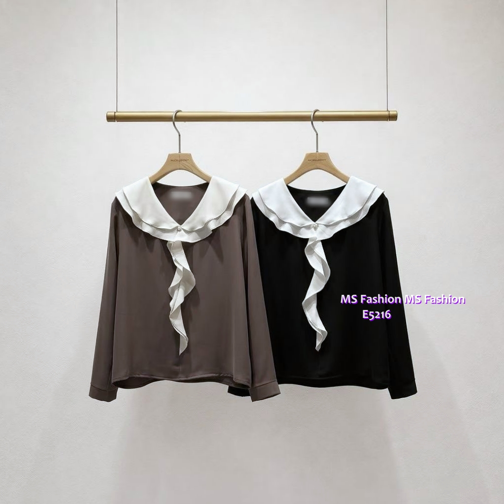E5216 靚料雙層ruffle top