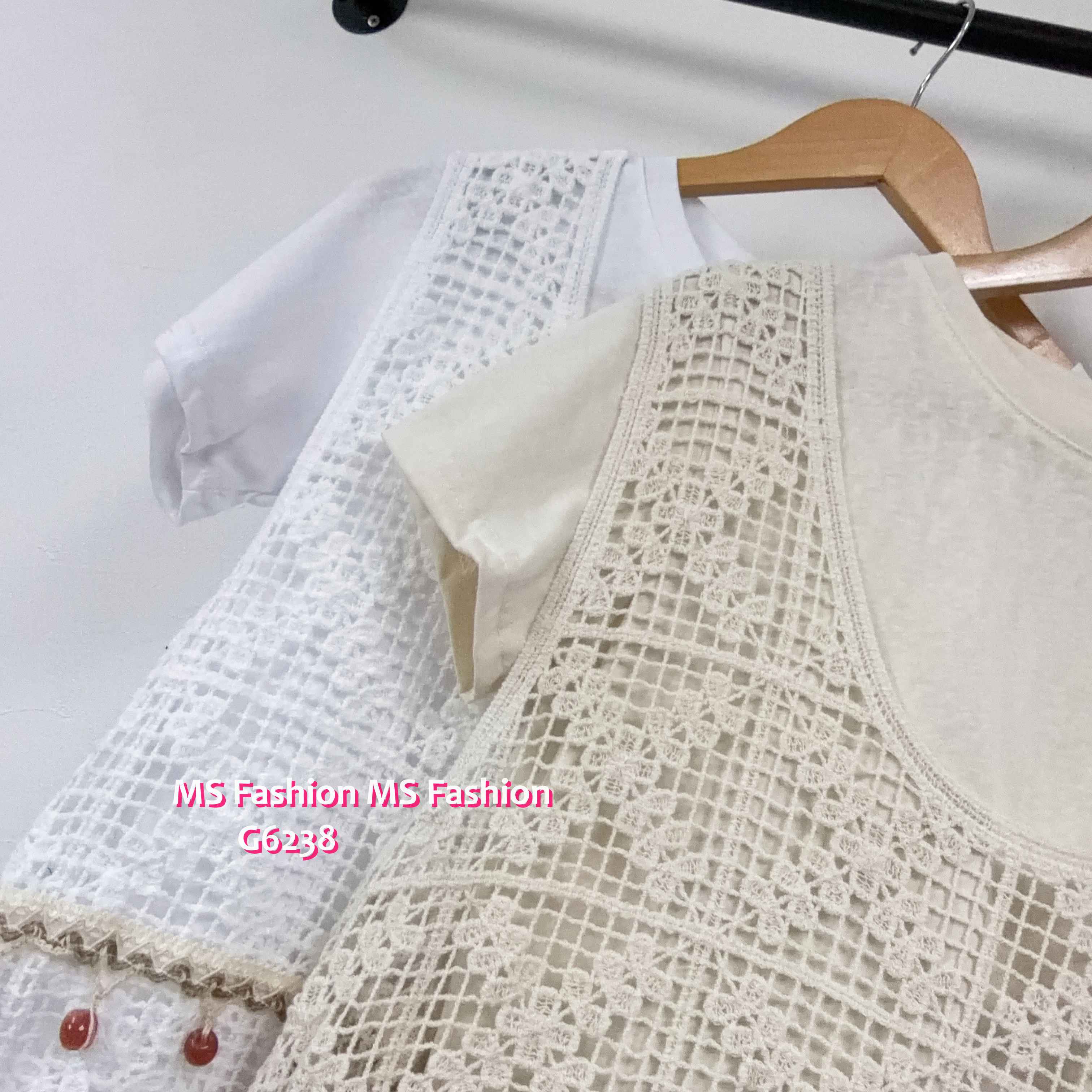 G6238 通花背心Top set