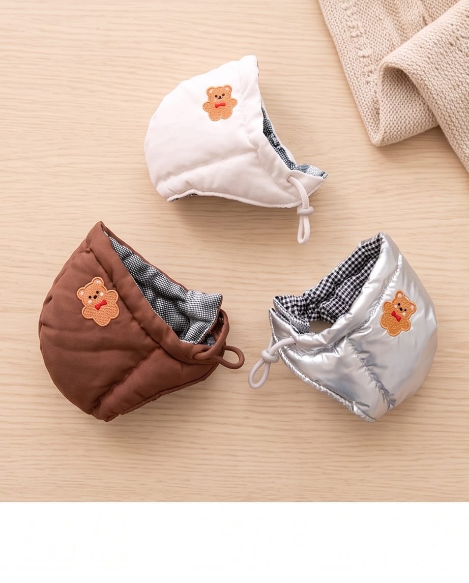 HONEY DOG🇰🇷 小熊刺繡發熱保暖背心連帽套裝 (3色)