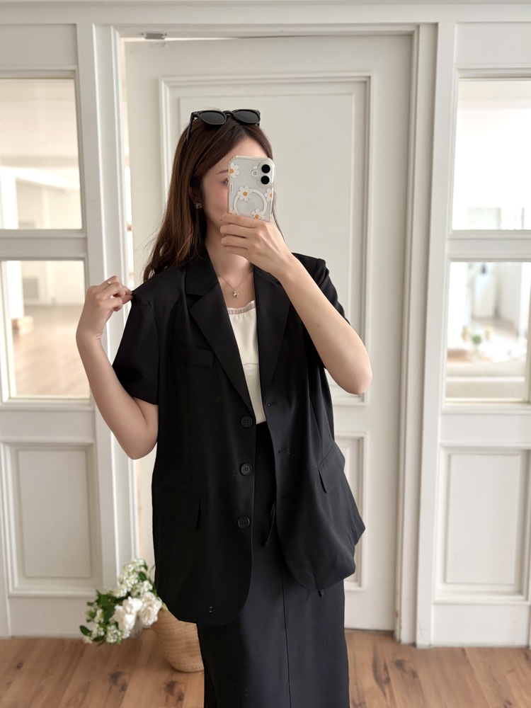 Noir Belted Skirt (Black)