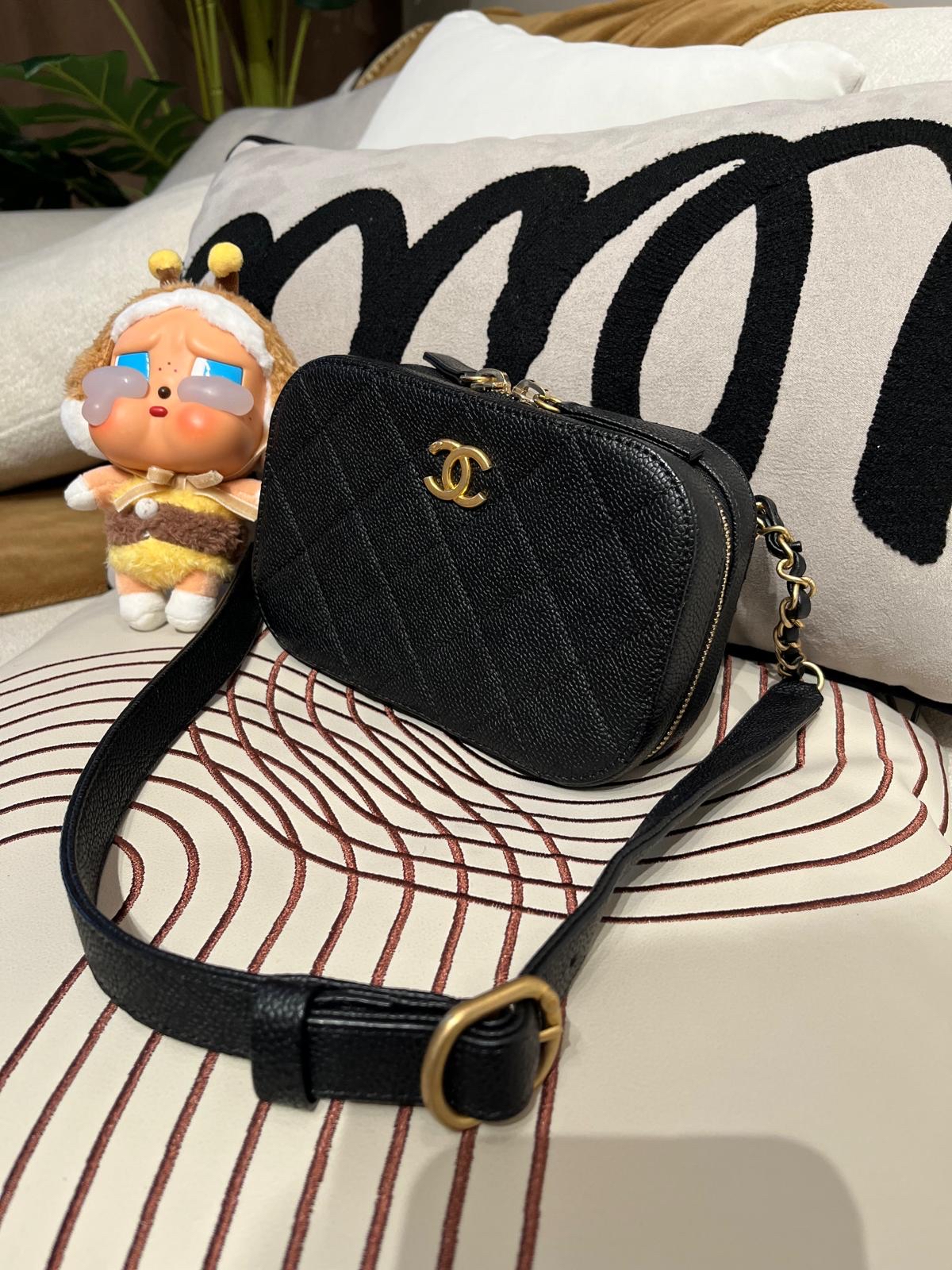 Chanel belt bag hobo黑色荔枝牛皮金扣100%Authentic,98%new ✅28貼✅塵袋✅盒 