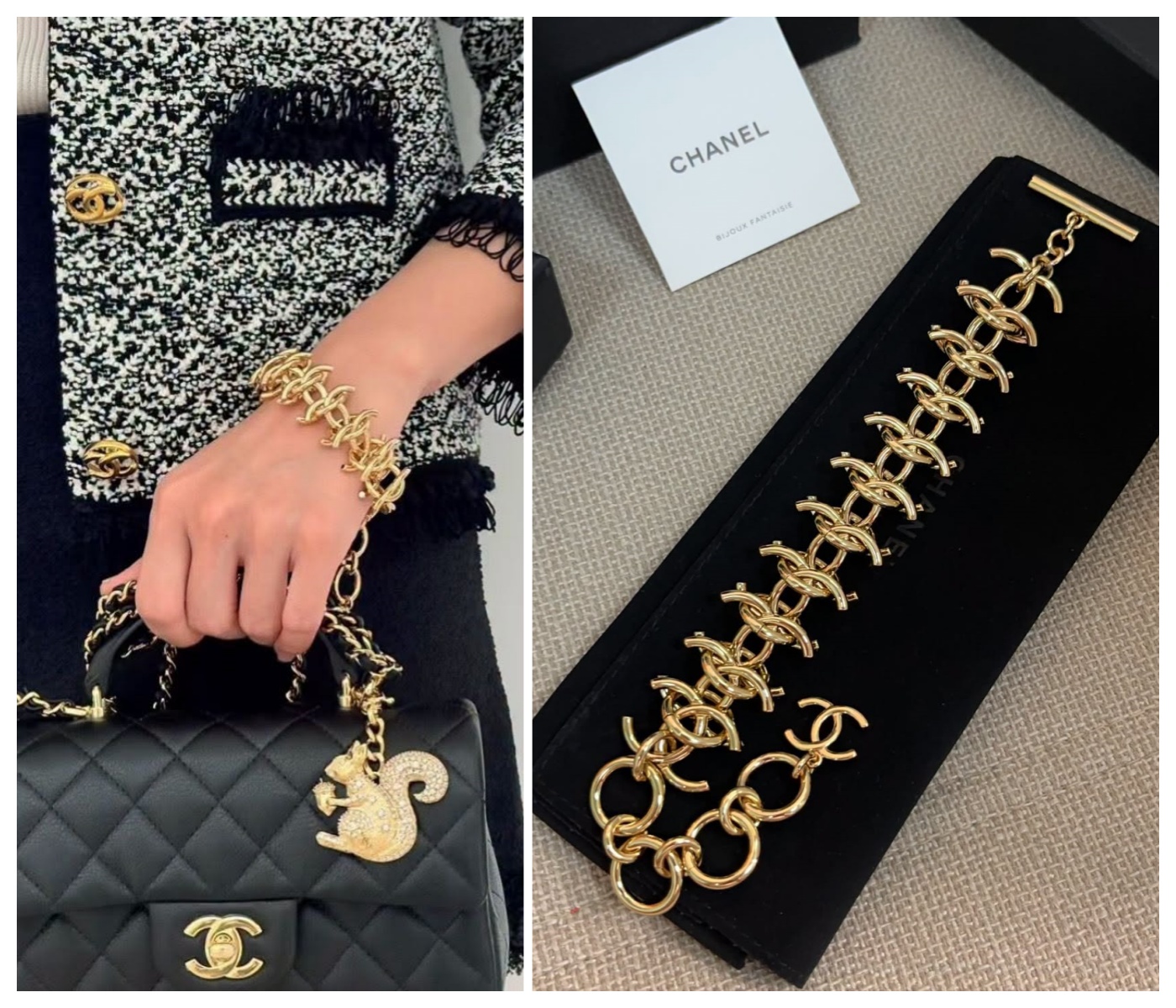 【正品級】Chanel 多連體金CC手鍊 連專櫃禮盒