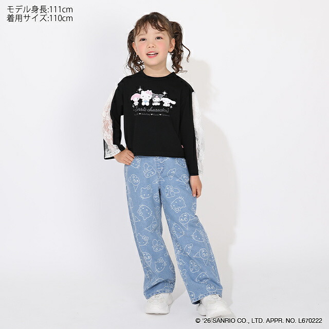 🆕【⭐訂購⭐】日本直送 🇯🇵🌀#Sanrio 全印花拔染 寬鬆版型 牛仔長褲［2款選］🌀 [ELIA-0097][261014]