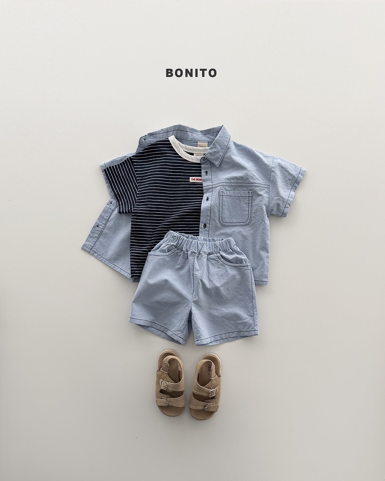 Bonito | Shirt and bottom set(Light blue L105-115)