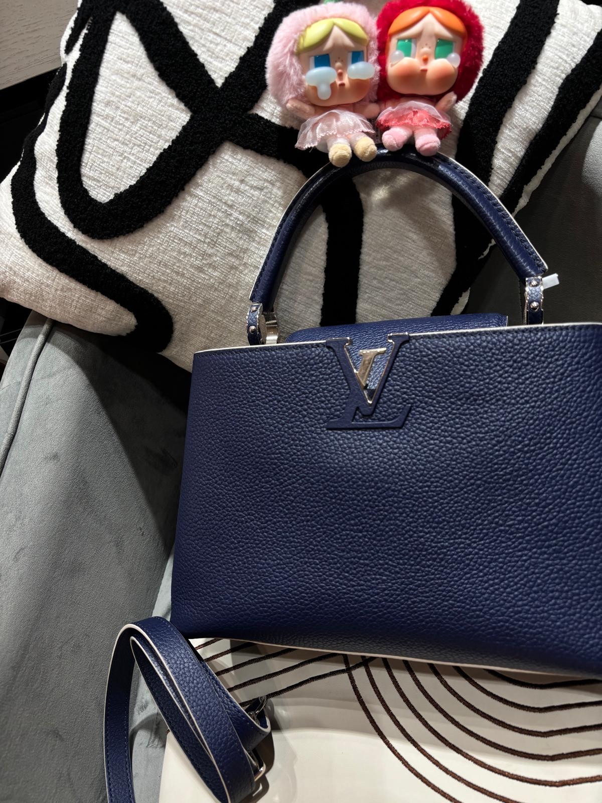 Lv Capucines MM leather 2way bag   100%Authentic, 98%new  ✅長肩帶✅Dust bag