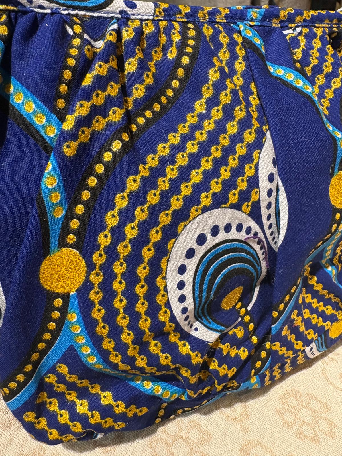 泰國-Mitra Collection - 藍金色燙金多用途袋