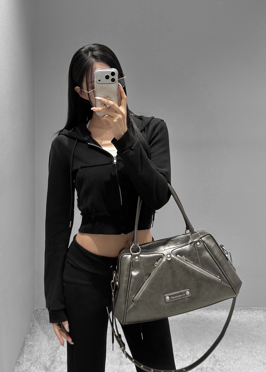 Eyelet Pocket Low Bootcut Pants