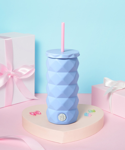 韓國 STARBUCKS SS 棉花糖 Nanas 藍色隨行杯 444ml