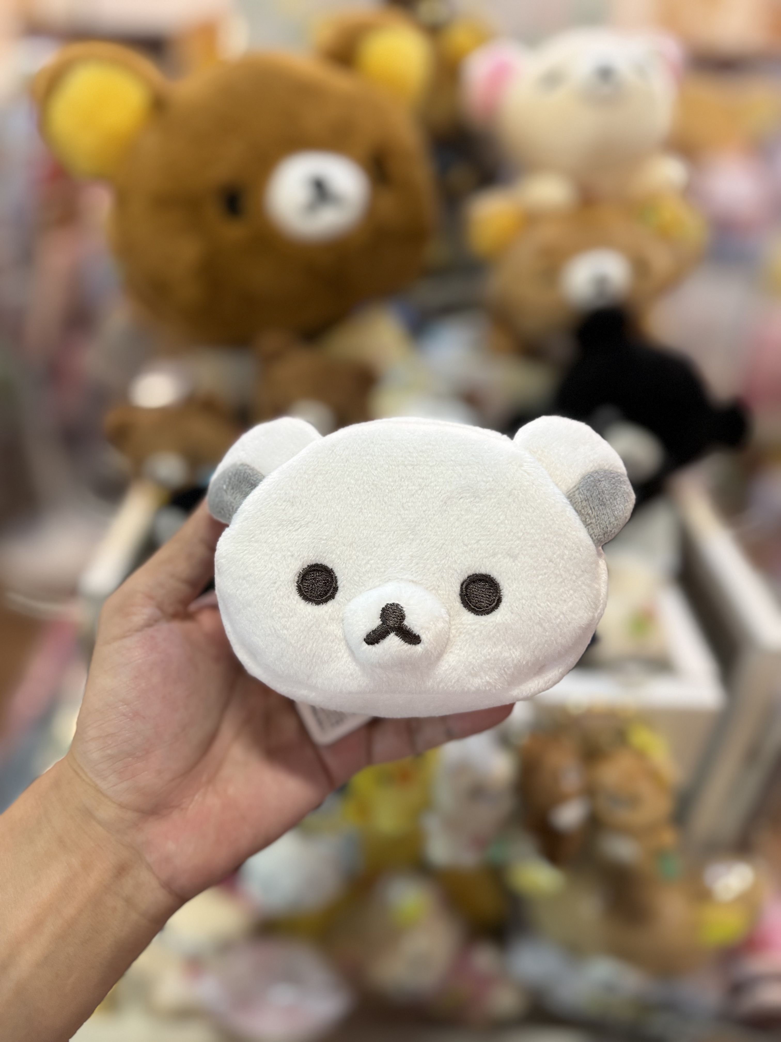 《現貨》全新Rilakkuma 黑白系列 毛毛頭型小物袋