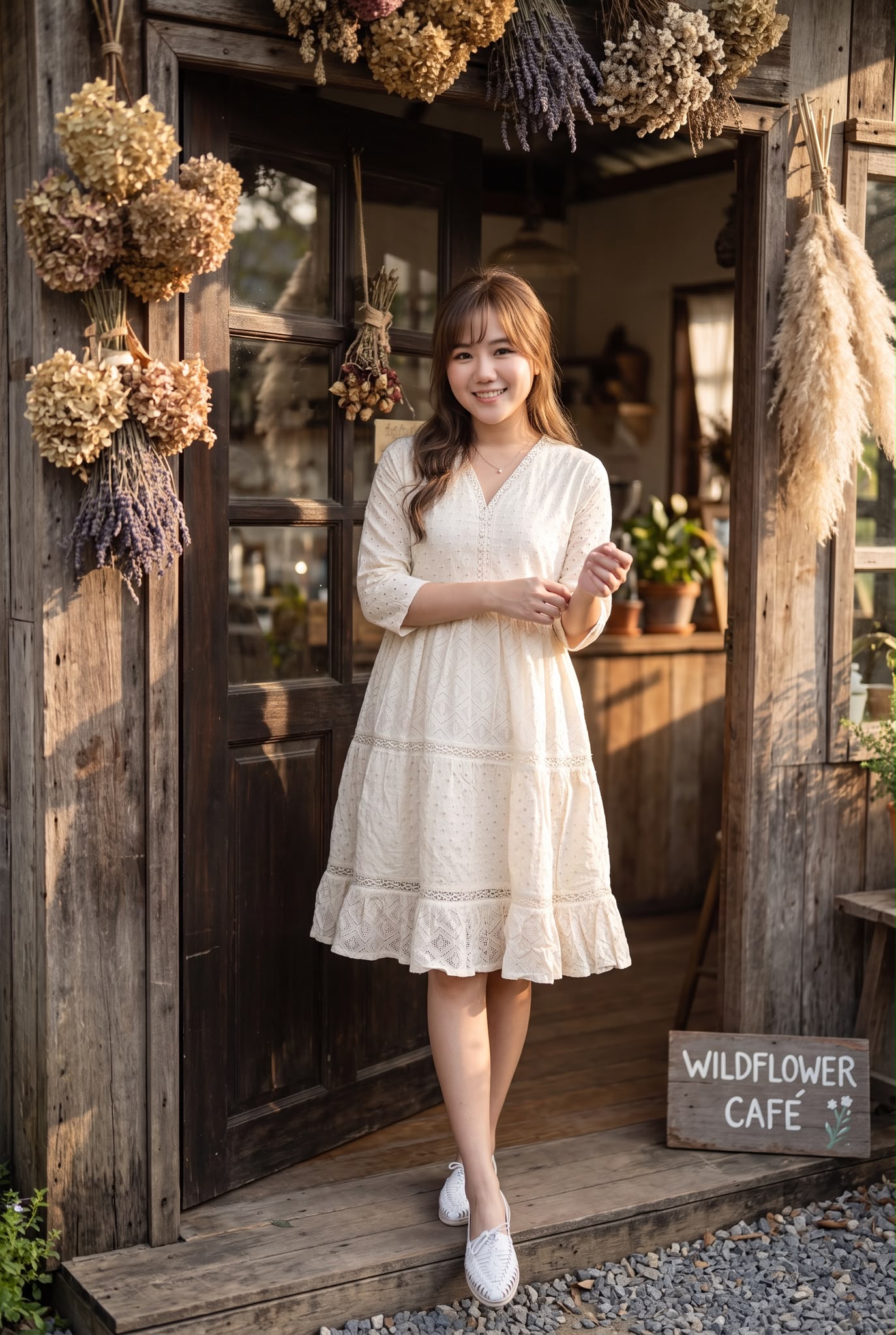 3075 White Feather 3 Layer Mix Lace Edge 39"